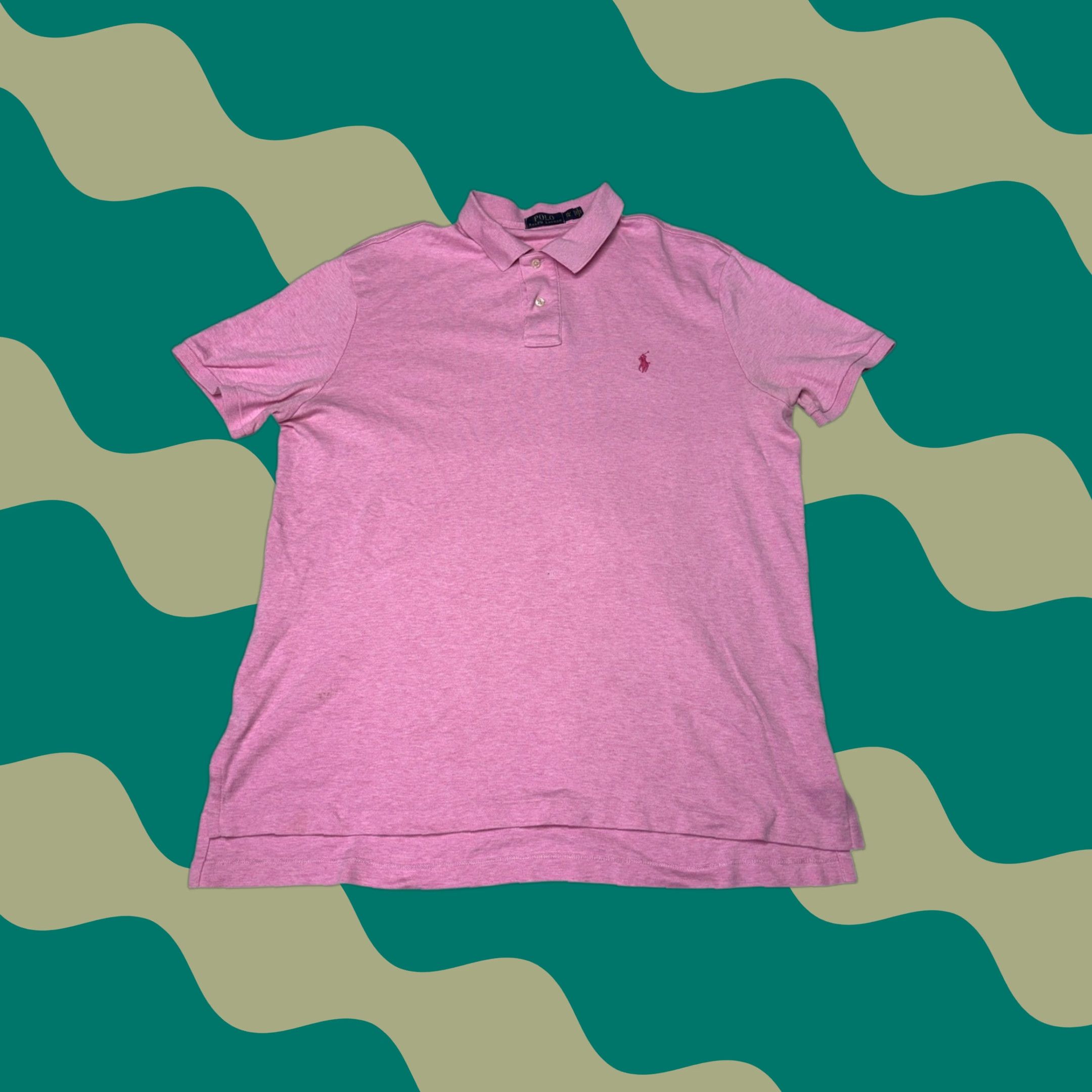 Polo Ralph Lauren Polo Ralph Lauren Polo Shirt Mens XL Pink Heathered Short Sleeve Polo Shirt Embroidered Logo Classic Fit 100% Cotton Size US XL / EU 56 / 4 - 1 Thumbnail