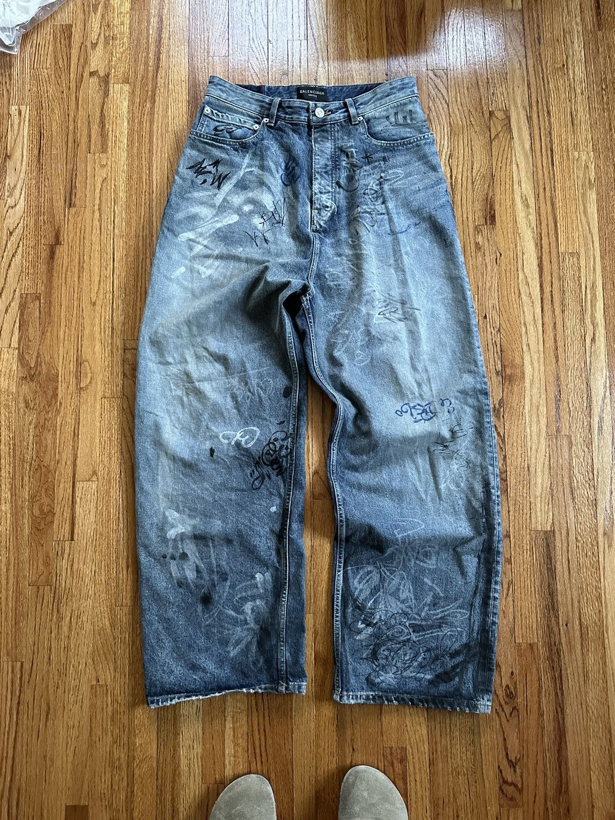 Balenciaga Balenciaga Summer 23' Graffiti Jeans | Grailed