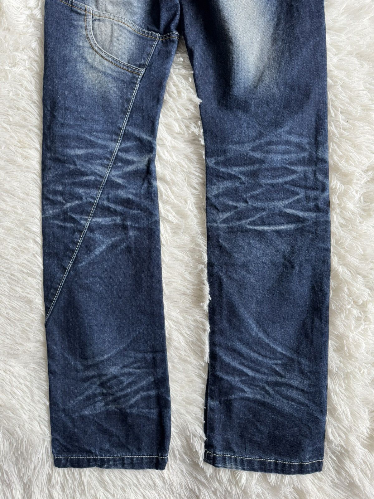 If Six Was Nine Japan Rag Crazy Utility Patchwork Washed Wide Denim Jeans Size US 29 - 5 Thumbnail