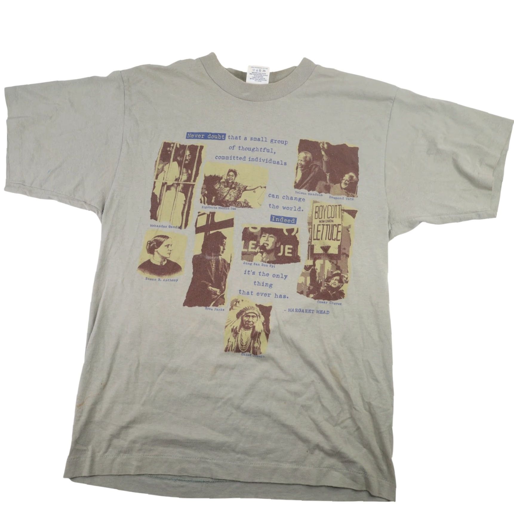 Vintage VINTAGE Idols and Icons Mens T-Shirt Green M Graphic Top Shirt 80s/90s Boys? Size US M / EU 48-50 / 2 - 2 Thumbnail
