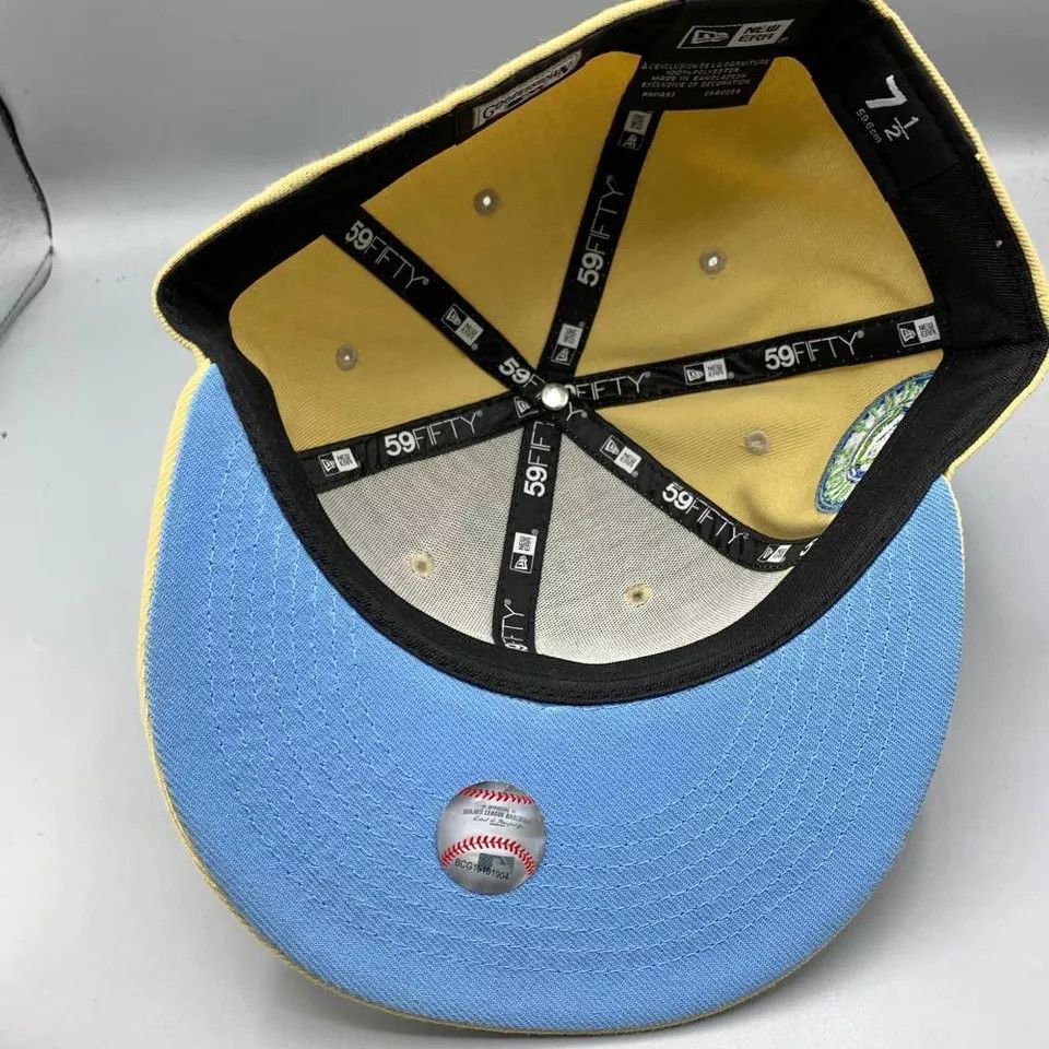 New Era Milwaukee Brewers Hat Men 7 1/2 59Fifty New Era Fitted Cap Size ONE SIZE - 5 Thumbnail