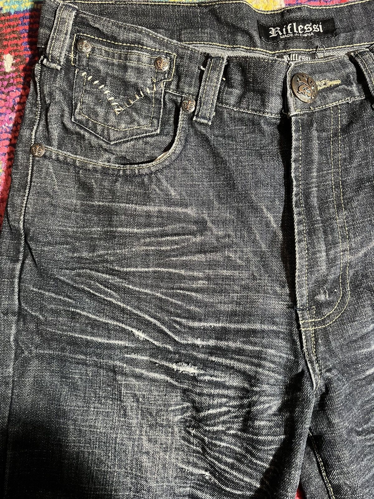 Japanese Brand Black Rock Jeans Size US 33 - 3 Thumbnail