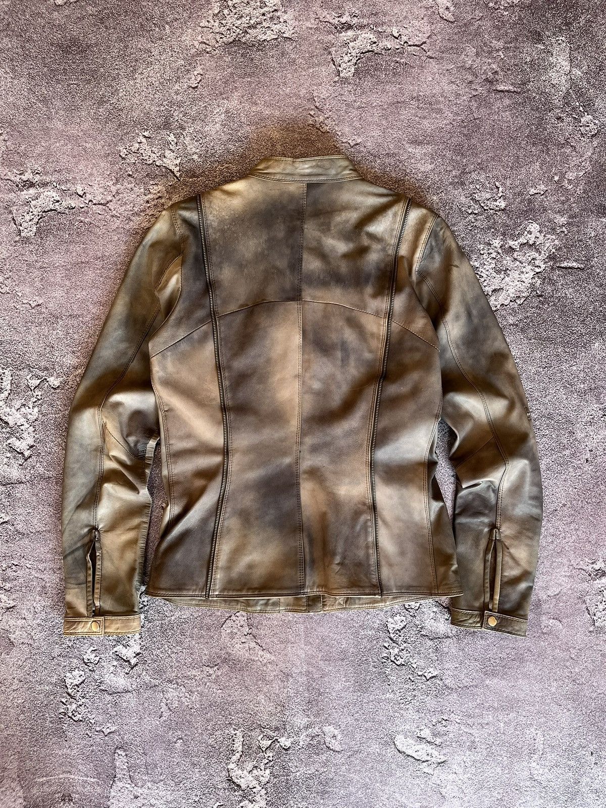 Leather Marc Cain Vintage "Used & Washed" Lamb Nappa Leather Jacket Size S / US 4 / IT 40 - 12 Thumbnail