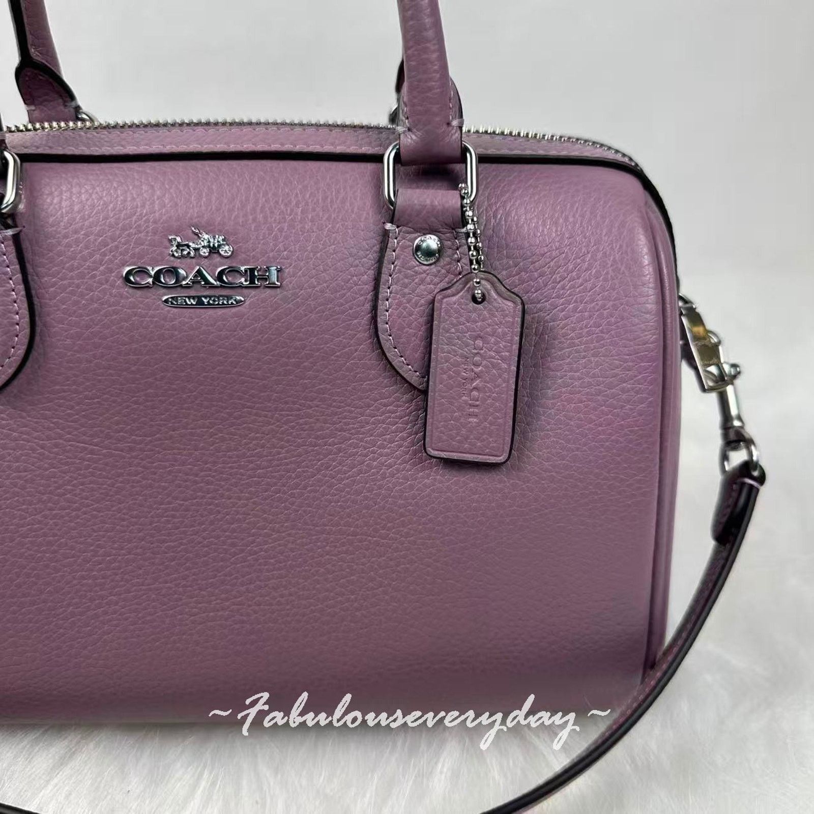 Coach Coach Rowan Satchel Bag Crossbody In leather/Silver/Jasmine Size ONE SIZE - 4 Thumbnail