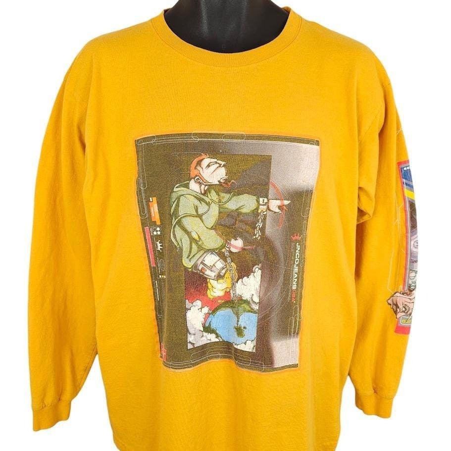 Vintage Vintage JNCO Jeans T Shirt Mens Size Medium Yellow 90s Rave Size US M / EU 48-50 / 2 - 1 Thumbnail