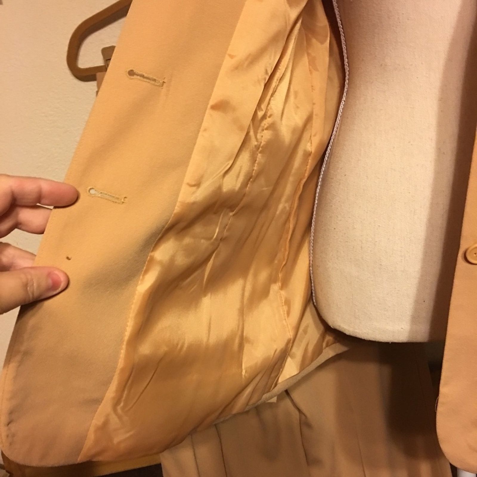 Other Metro Style golden tan jacket and pant set suit Size L / US 10 / IT 46 - 7 Thumbnail