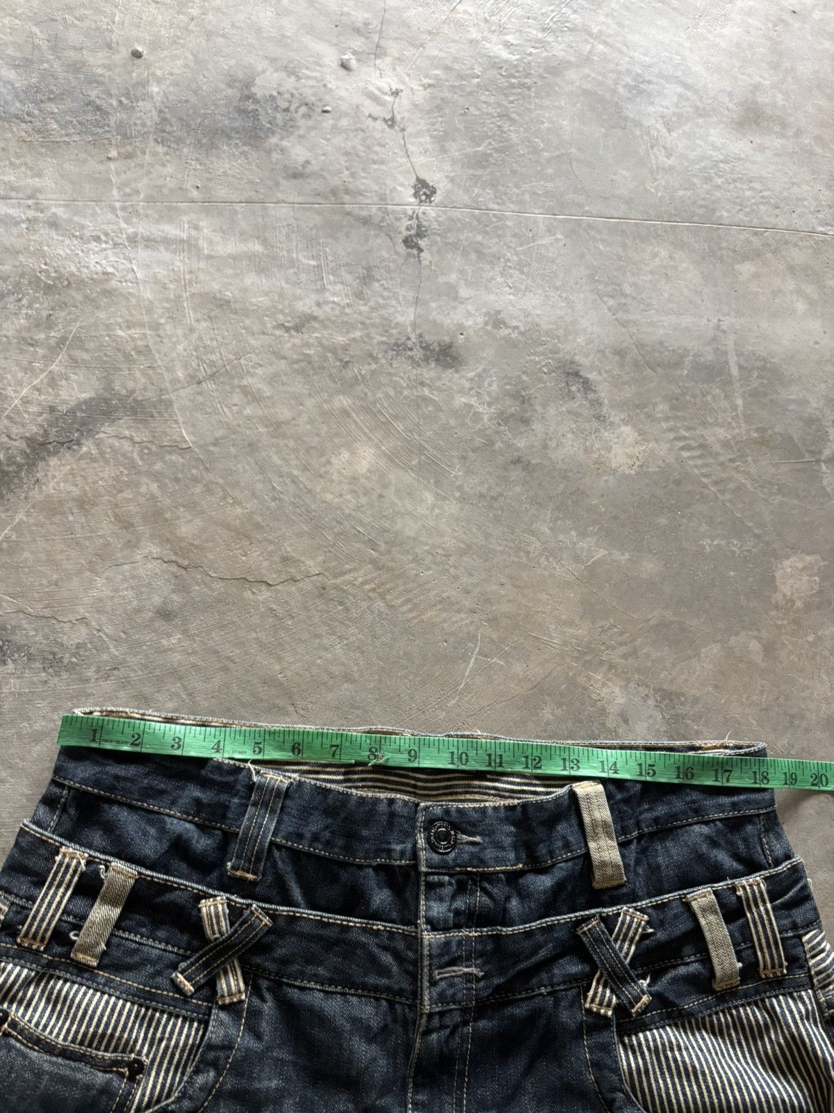 PPFM DOUBLE WAIST DOMINATE JAPANESE WASHED PUNK GRUNGE MUD RUSTY Size US 37 - 16 Thumbnail