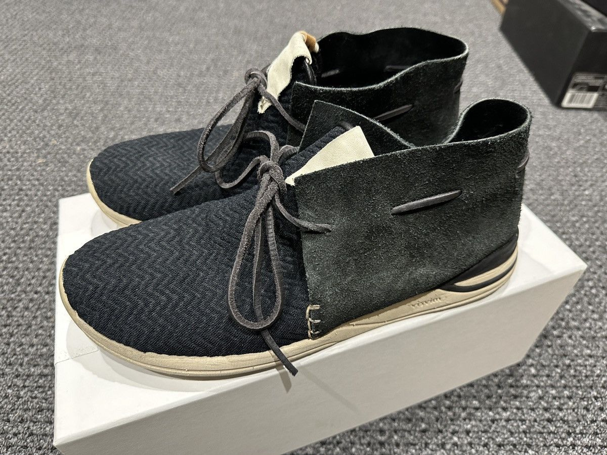 image of Visvim Huron Mesh Moc Folk Shoes in Black, Men's (Size 10.5)