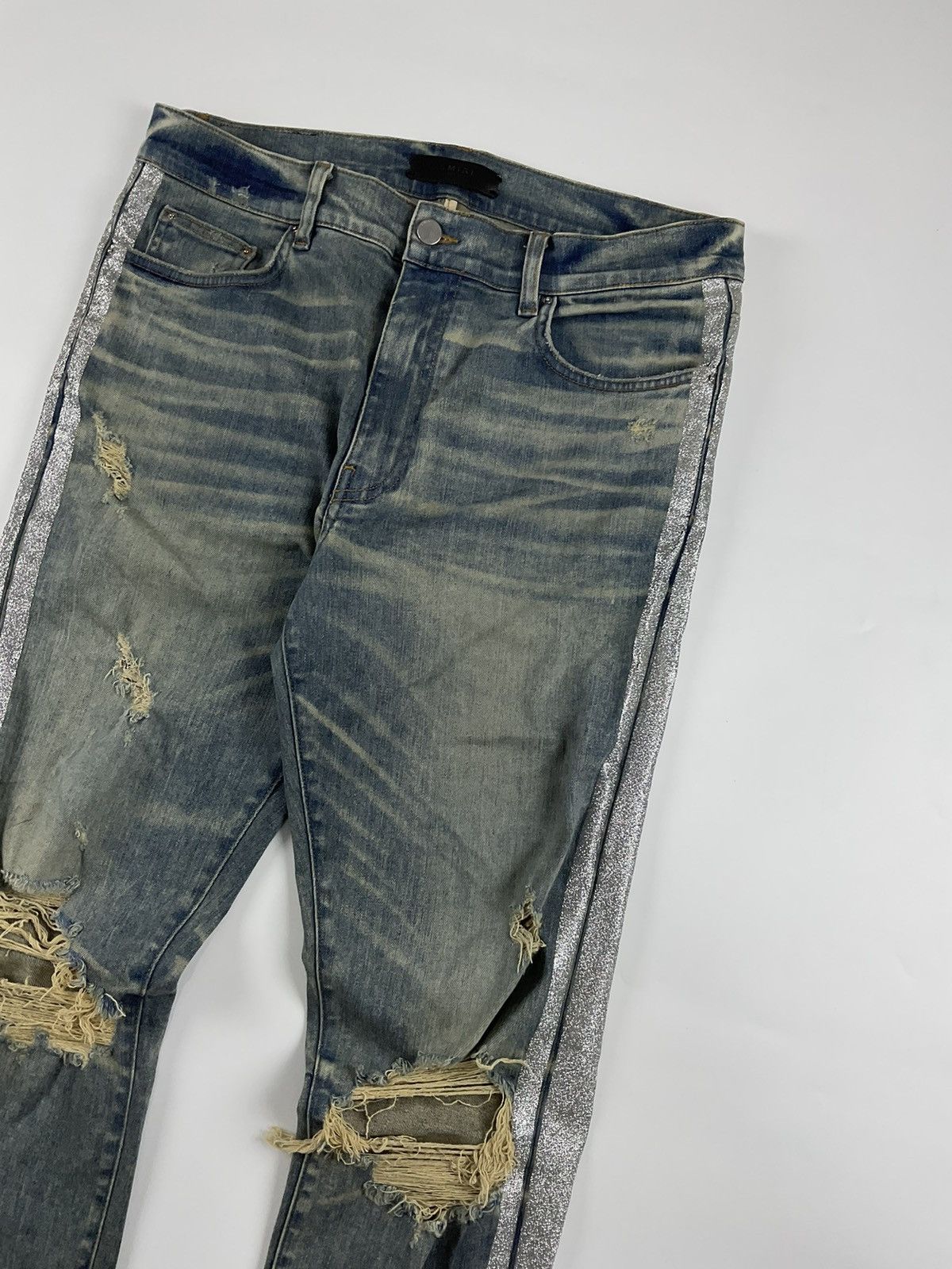 Amiri Amiri Glitter Track Jeans Grailed