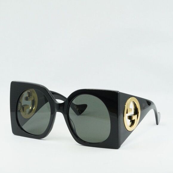 Gucci Gucci GG1254S 001 Sunglasses Black Square Frame, Grey Lenses Size ONE SIZE - 2 Thumbnail