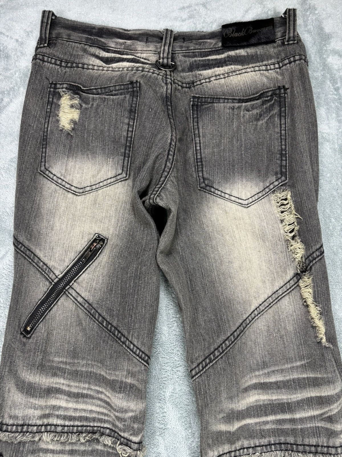 14th Addiction Black Baccara Flared Bondage Pants. S0258 Size US 29 - 8 Thumbnail