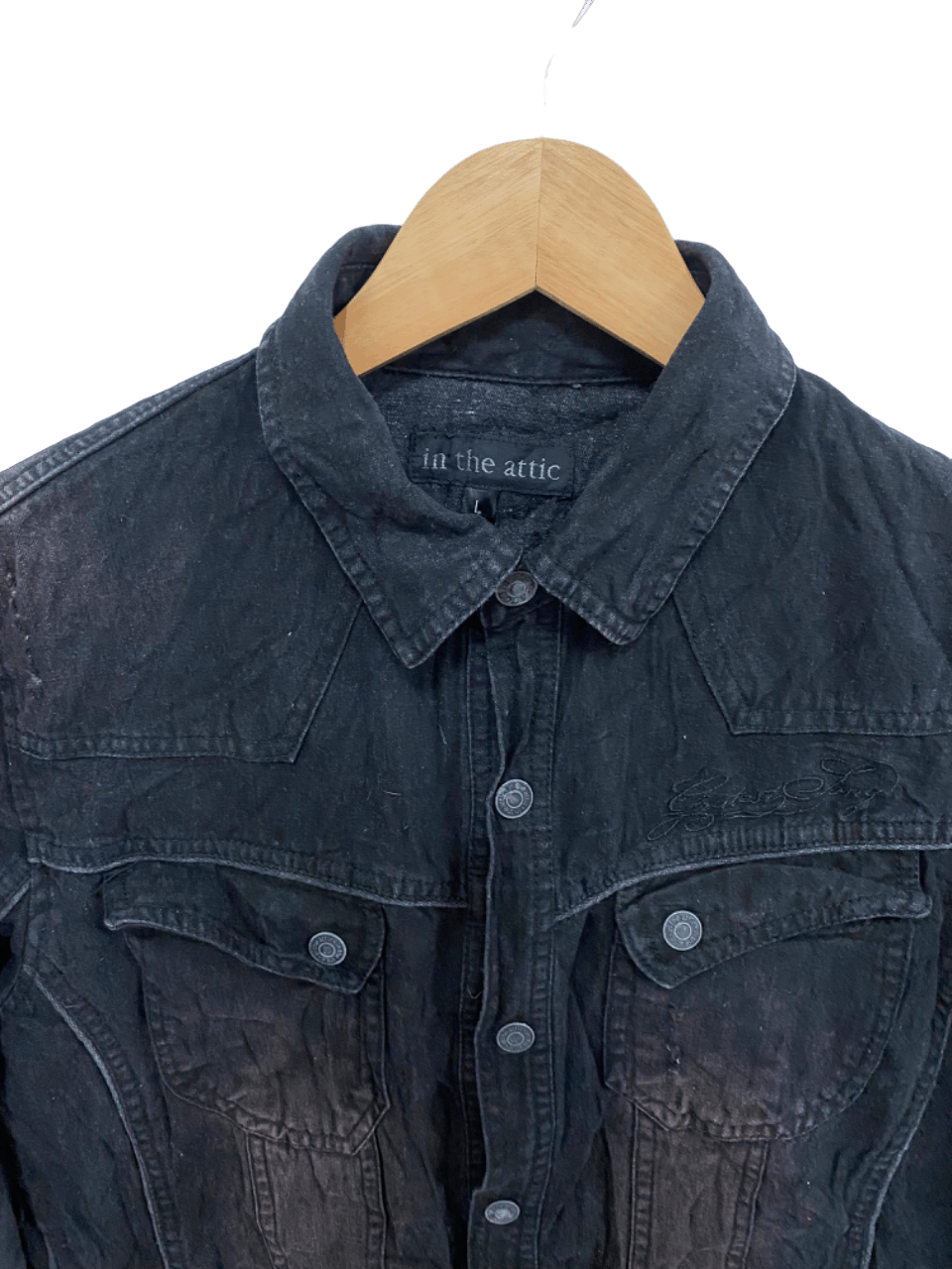 14th Addiction Sun Faded In The Attic Light Denim Jeans Shirt Size US L / EU 52-54 / 3 - 3 Thumbnail