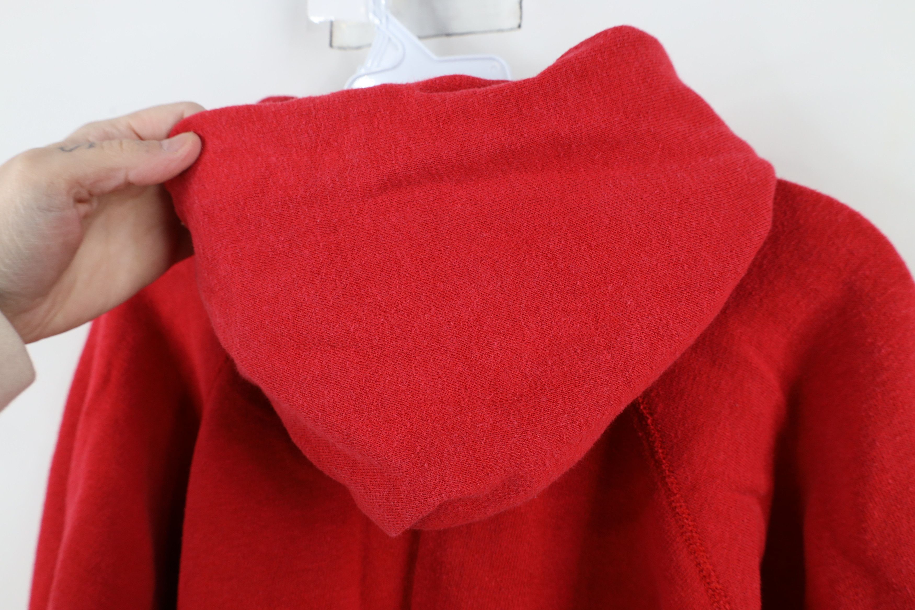 Vintage Vintage 70s 80s Streetwear Blank Hoodie Sweatshirt Red USA Size US M / EU 48-50 / 2 - 9 Thumbnail