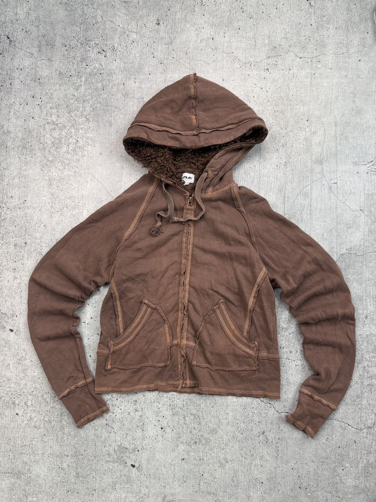 Abercrombie & Fitch Vintage Abercrombie And Fitch Style Fur Zip Hoodie Size US S / EU 44-46 / 1 - 1 Thumbnail