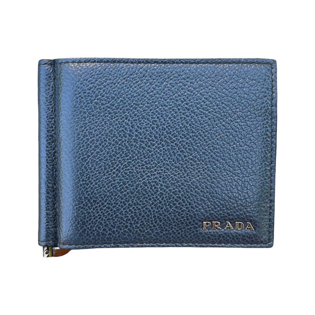 Prada Prada Leather Money Clip Bifold Wallet | Grailed