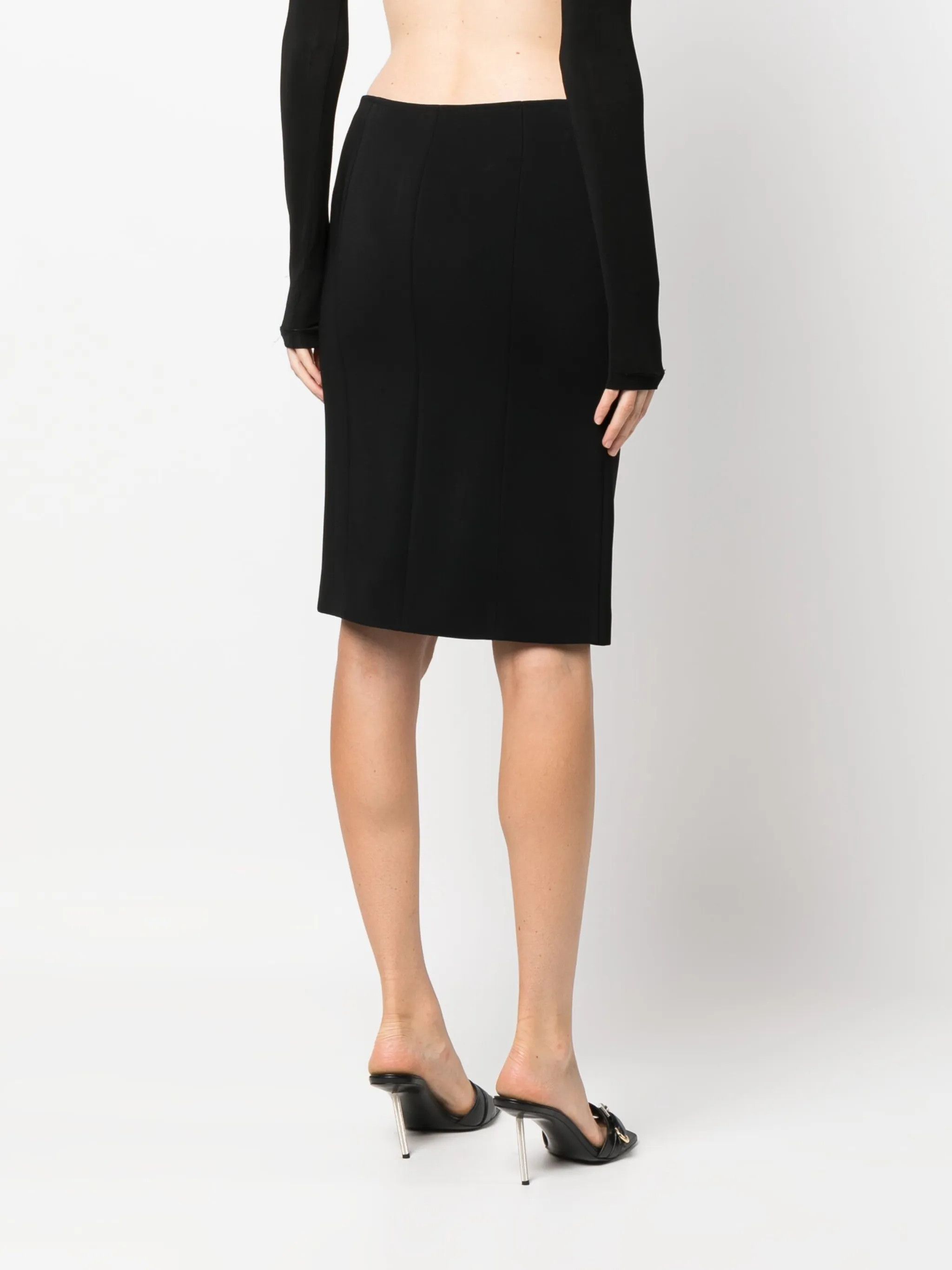 Tom Ford o1w1db10225 GC5693 Zip-detail Pencil Skirt in Black Size 26" / US 2 / IT 38 - 4 Thumbnail