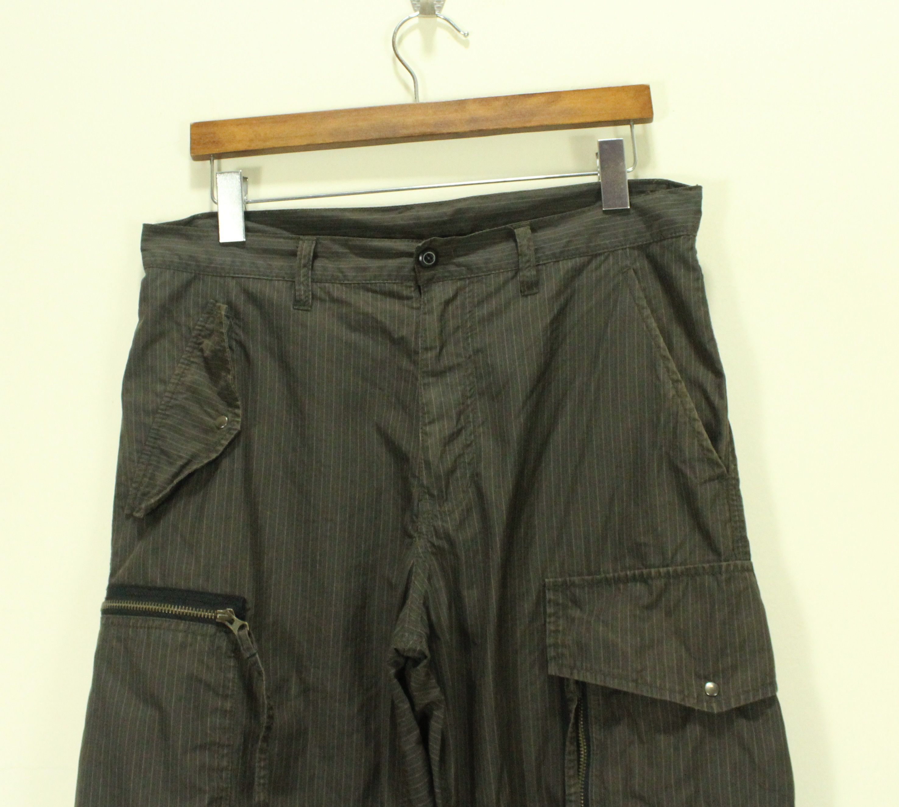 Hysteric Glamour PPFM Pants Stripe Utility Cargos Multipockets Parachute Size US 32 / EU 48 - 4 Thumbnail