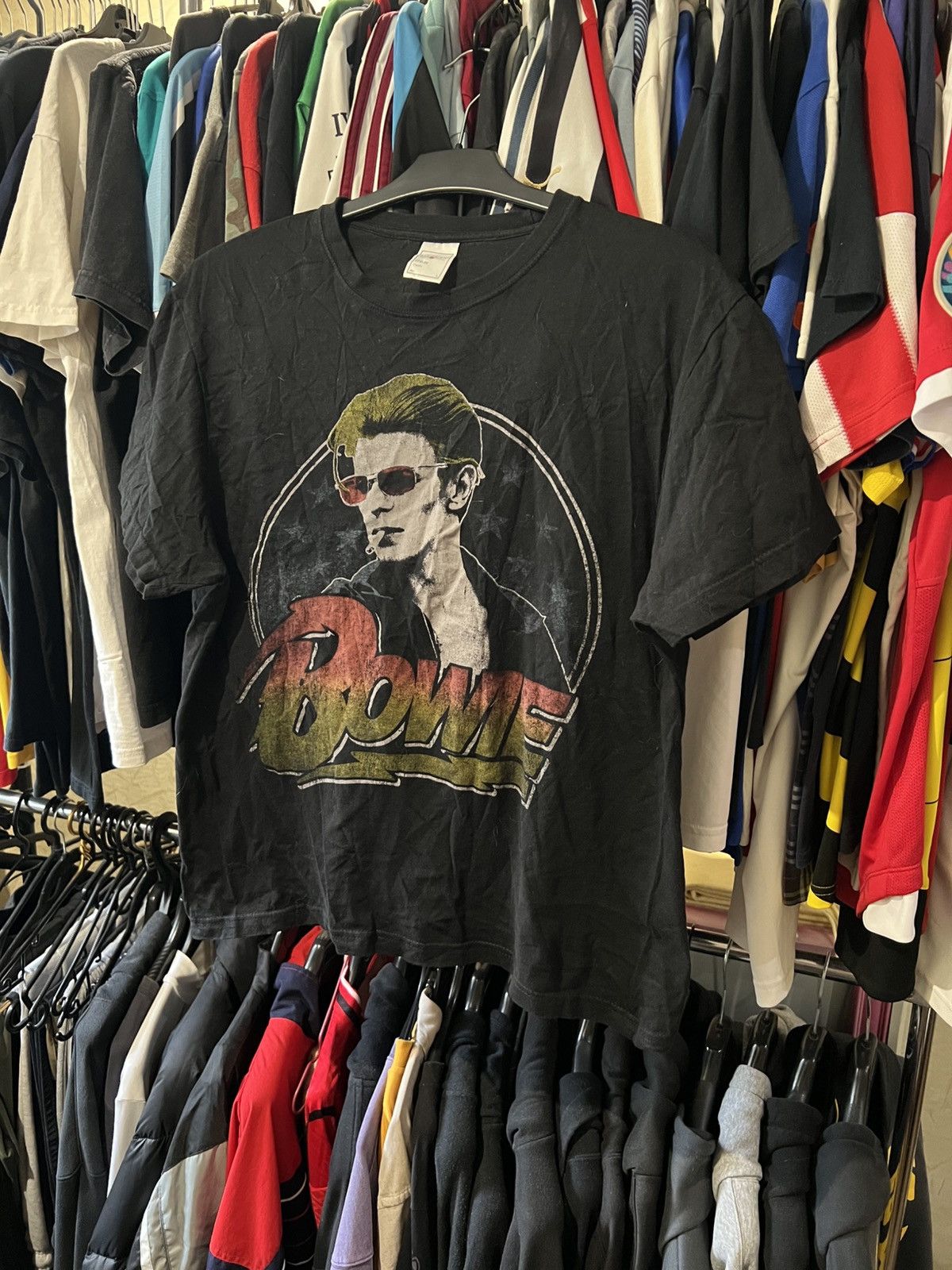 Band Tees VINTAGE DAVID BOWIE HOLLYWOOD SMOKING CIGARETTE PIOP ART T Size US L / EU 52-54 / 3 - 1 Thumbnail