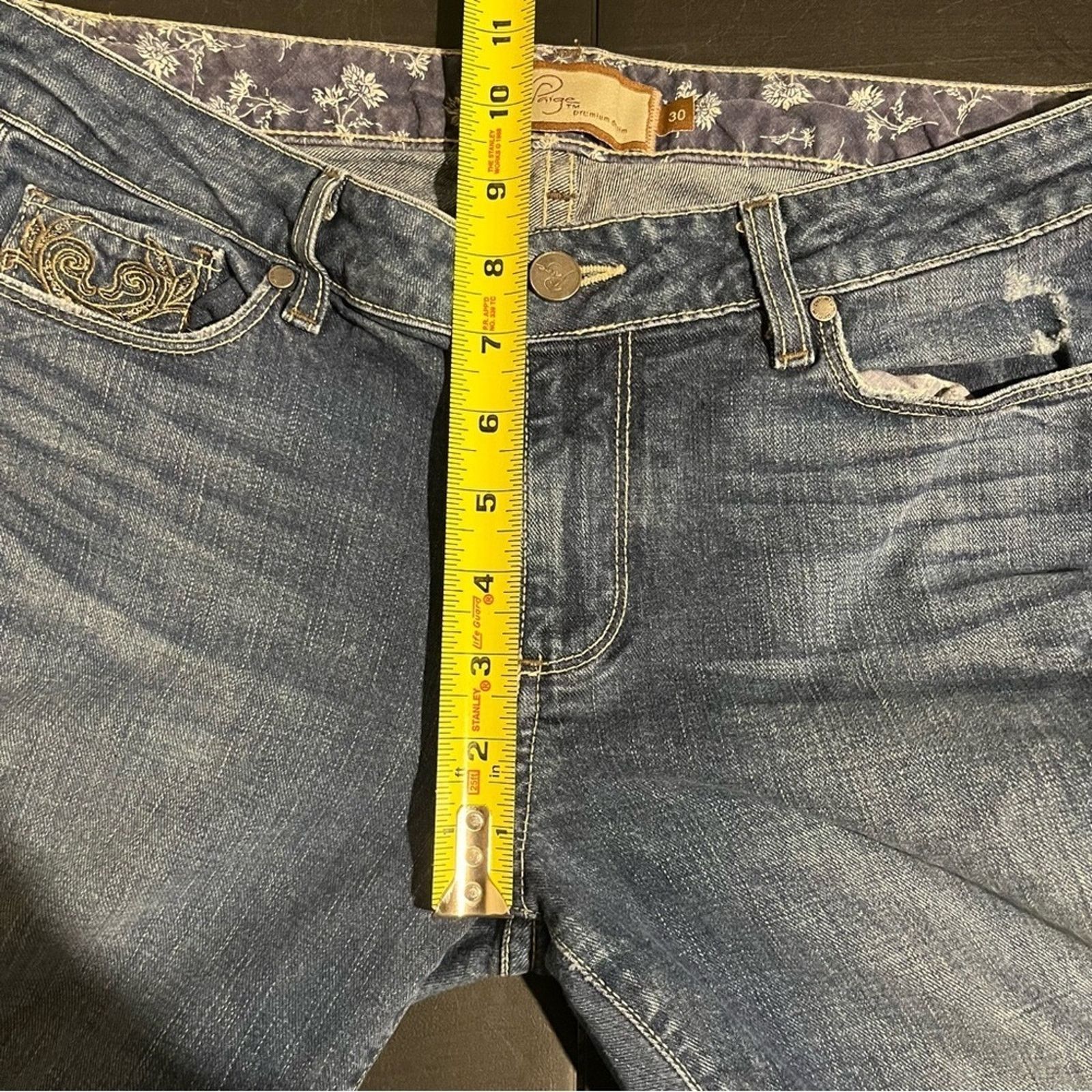 Paige Paige Premium Hollywood Hills Jeans Sz 30 Low Bootcut Size 30" / US 8 / IT 44 - 10 Thumbnail