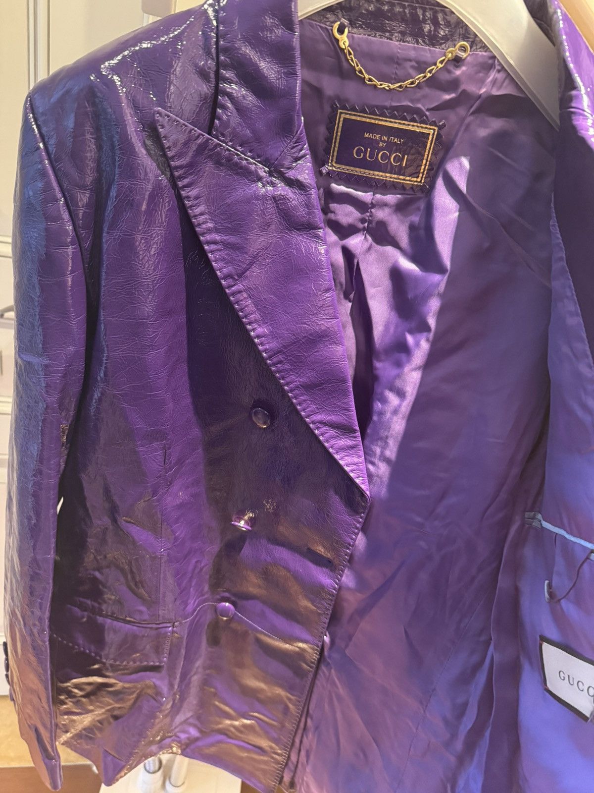 Gucci purple leather blazer size46 Size US S / EU 44-46 / 1 - 18 Thumbnail