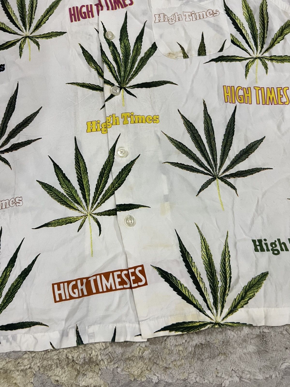 Wacko Maria SS18 Wacko Maria High Times "Marijuana" Rayon Hawaiian Shirt Size US XL / EU 56 / 4 - 6 Thumbnail