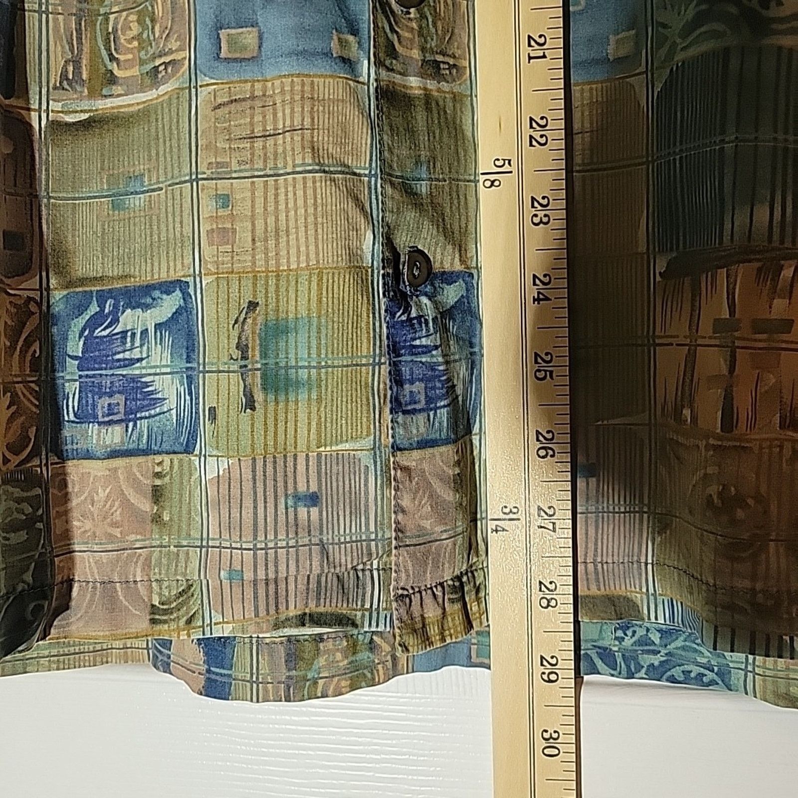 Tori Richard Tori Richard HAWAIIAN Medium Blue Green Scrapbook Button Up Size US M / EU 48-50 / 2 - 7 Thumbnail