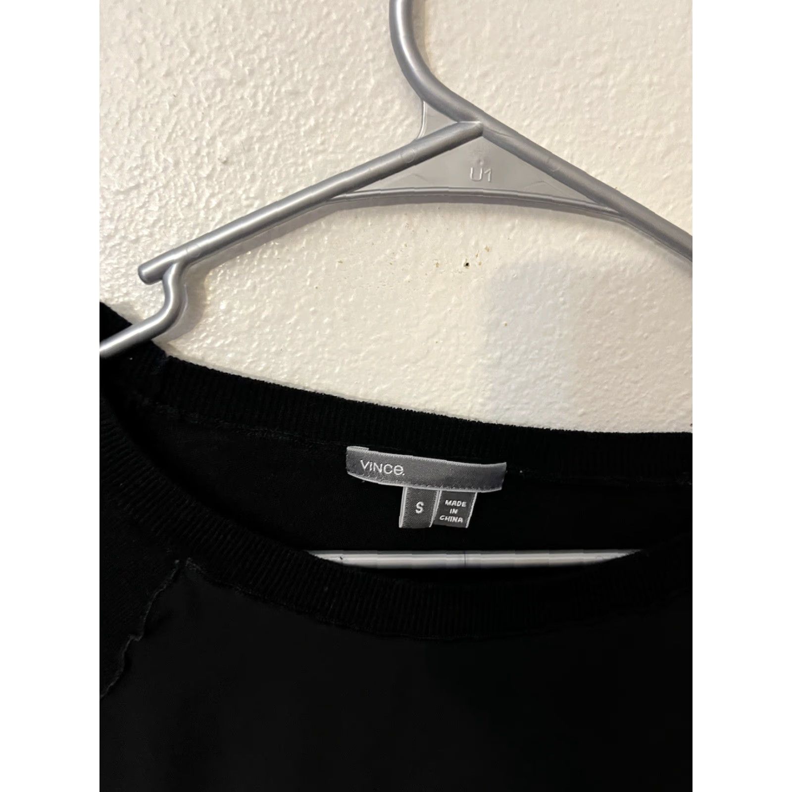 Vince Vince Top Jersey Long Sleeve Scoop Neck Black Small Women Size S / US 4 / IT 40 - 2 Thumbnail
