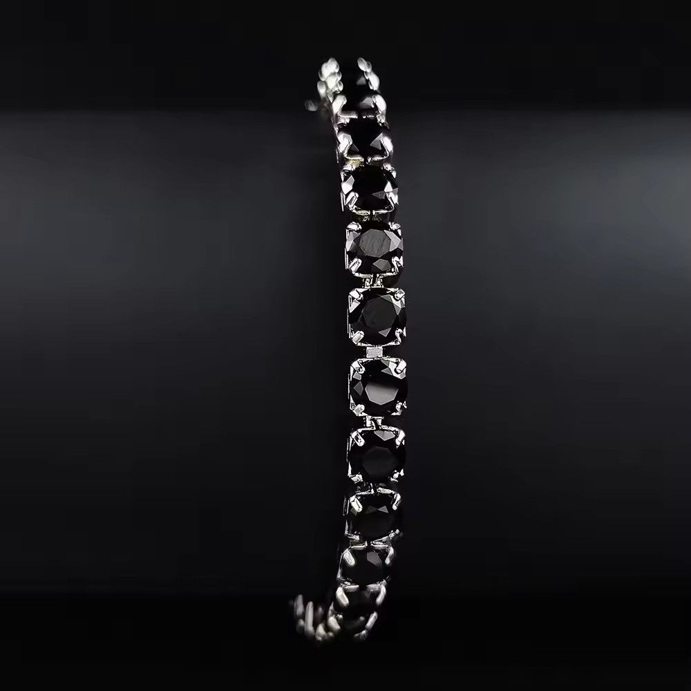 Vintage Light Black Zirconia Stone Bracelet Size ONE SIZE - 3 Thumbnail