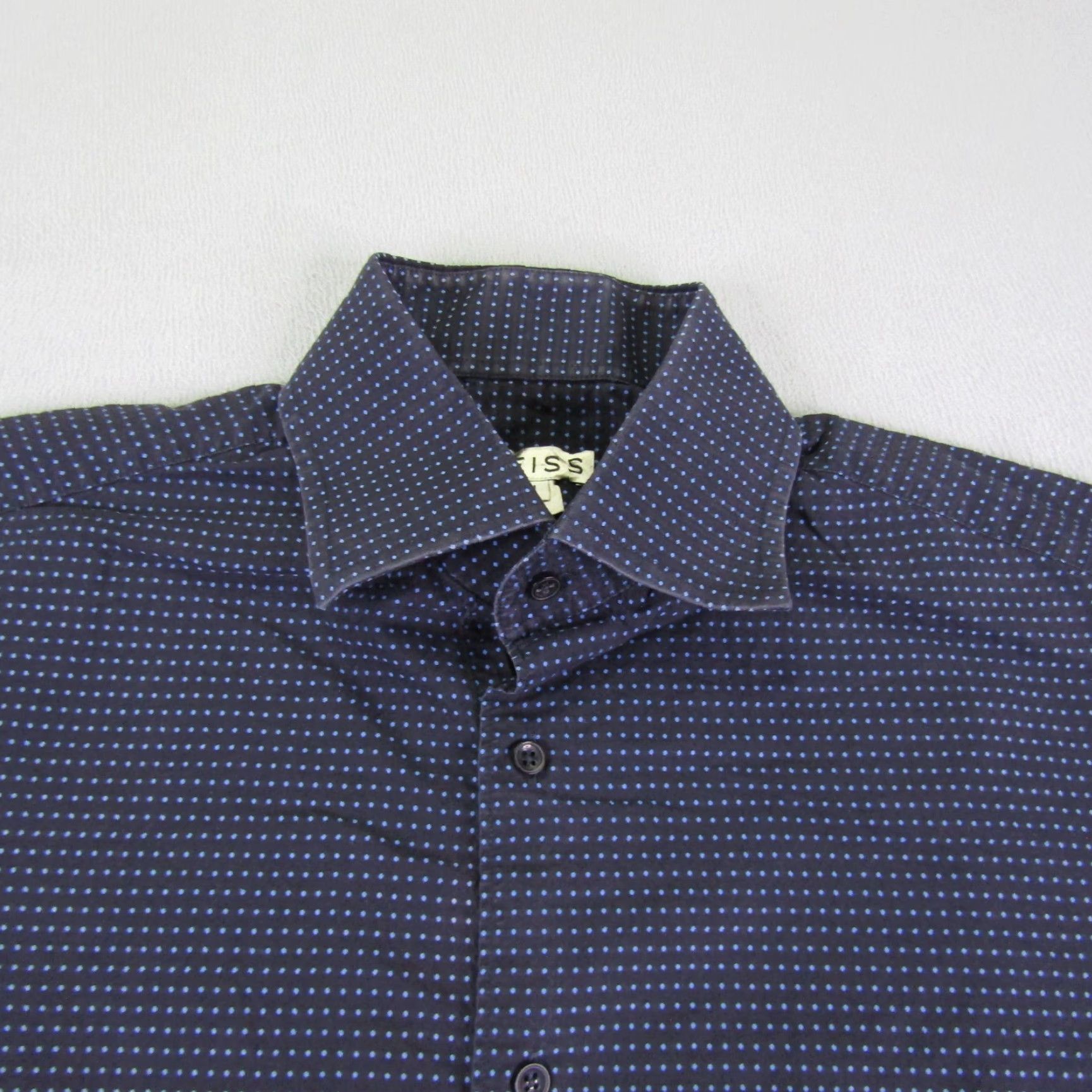 Reiss Reiss Shirt Mens M Blue Polka Dot Button-Up Long Sleeve Cotton Formal Size US M / EU 48-50 / 2 - 2 Thumbnail