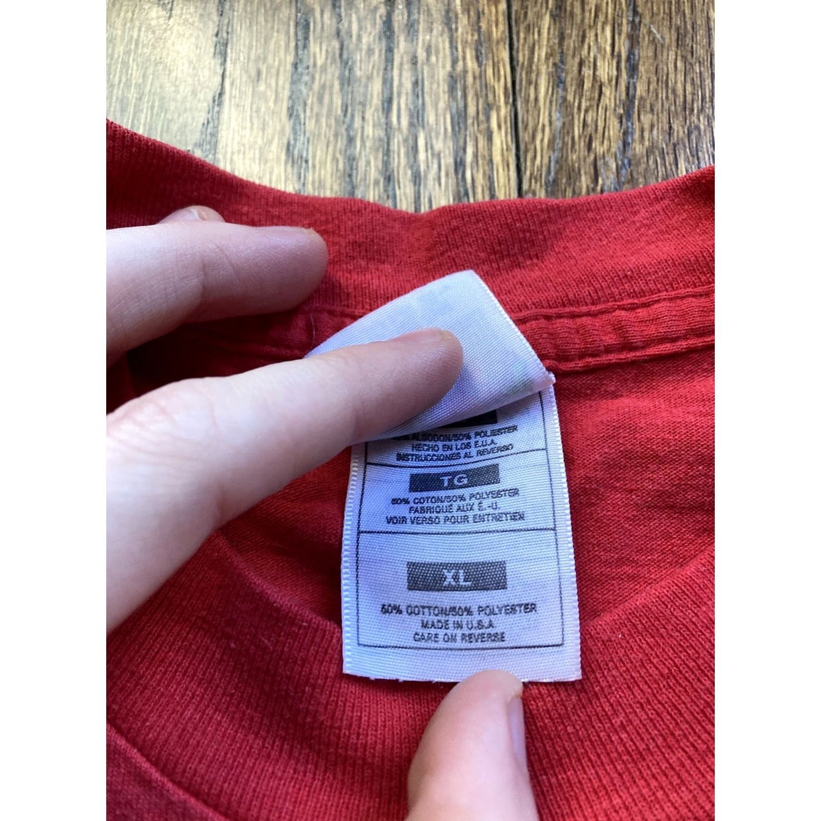 Fruit Of The Loom VINTAGE 90s Firefighter T Shirt Mens XL Red Fruit of the Loom Crew Neck Short Sleeve 80s 90s Girls Mens Size US XL / EU 56 / 4 - 5 Thumbnail