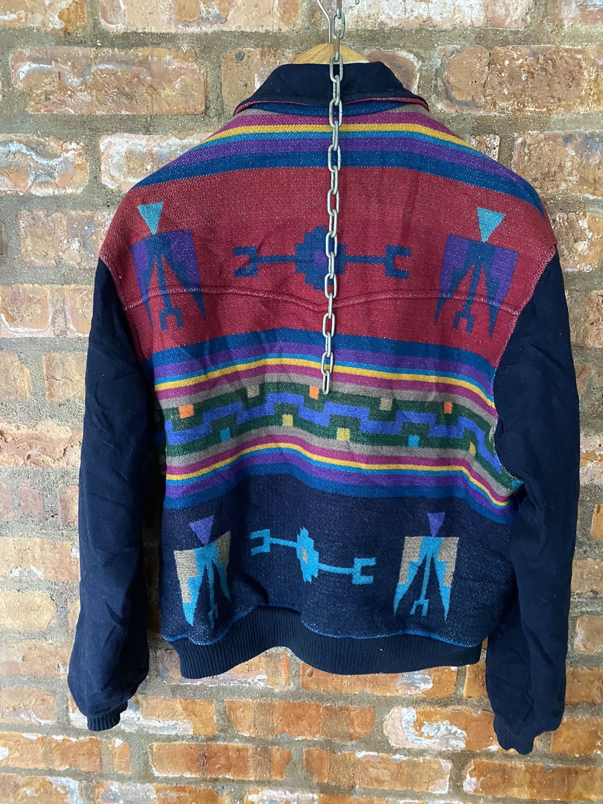 Pendleton 1980s Native Jacquard Bomber Navajo Jacket wool Size US L / EU 52-54 / 3 - 11 Thumbnail