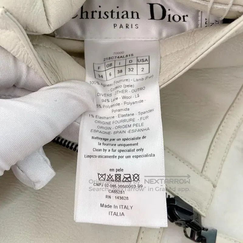 Dior Dior White Shearling Women's Jacket XS . Size XS / US 0-2 / IT 36-38 - 8 Thumbnail