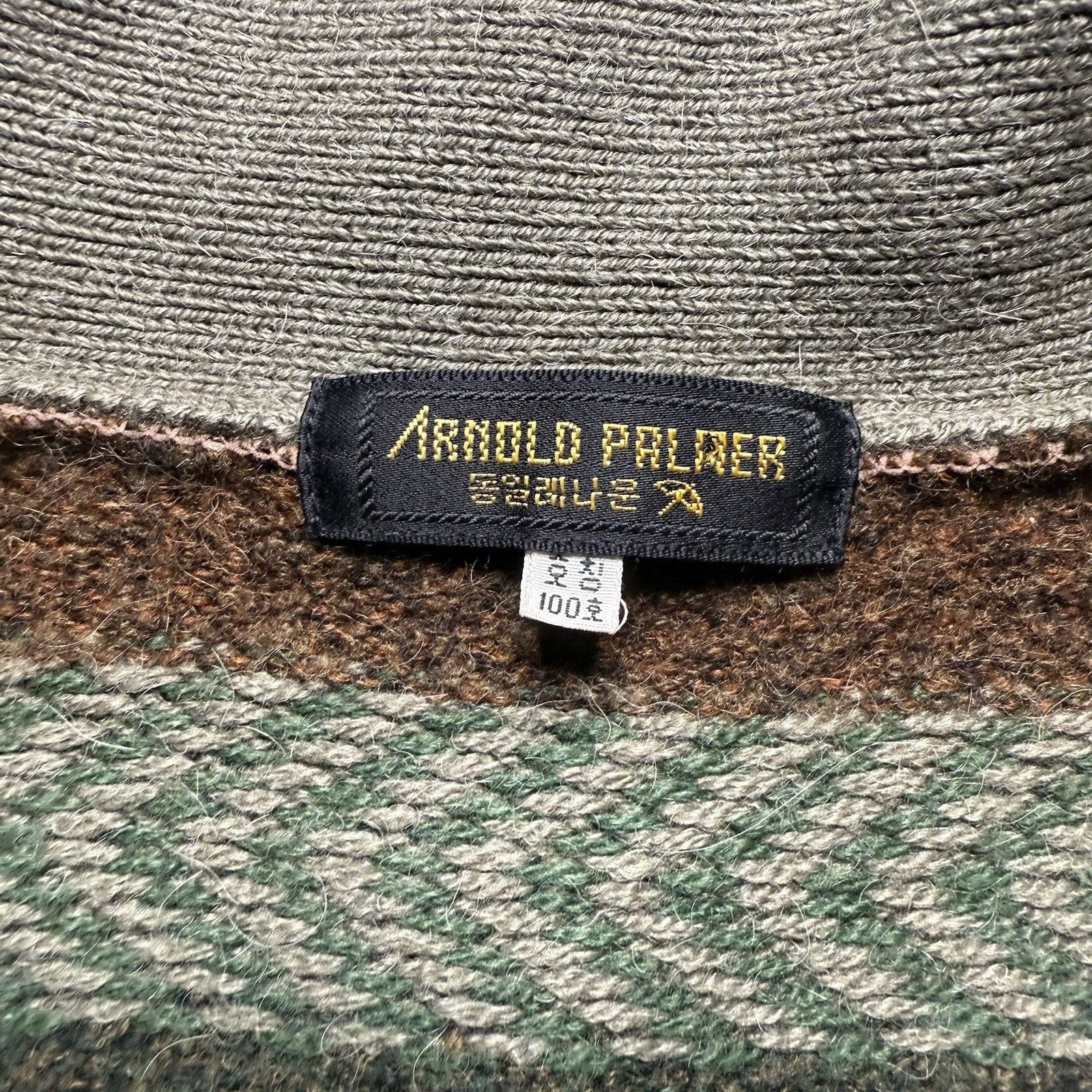 Vintage Vintage Arnold Palmer Earth Tone Striped Knit Cardigan Large Size US L / EU 52-54 / 3 - 5 Thumbnail