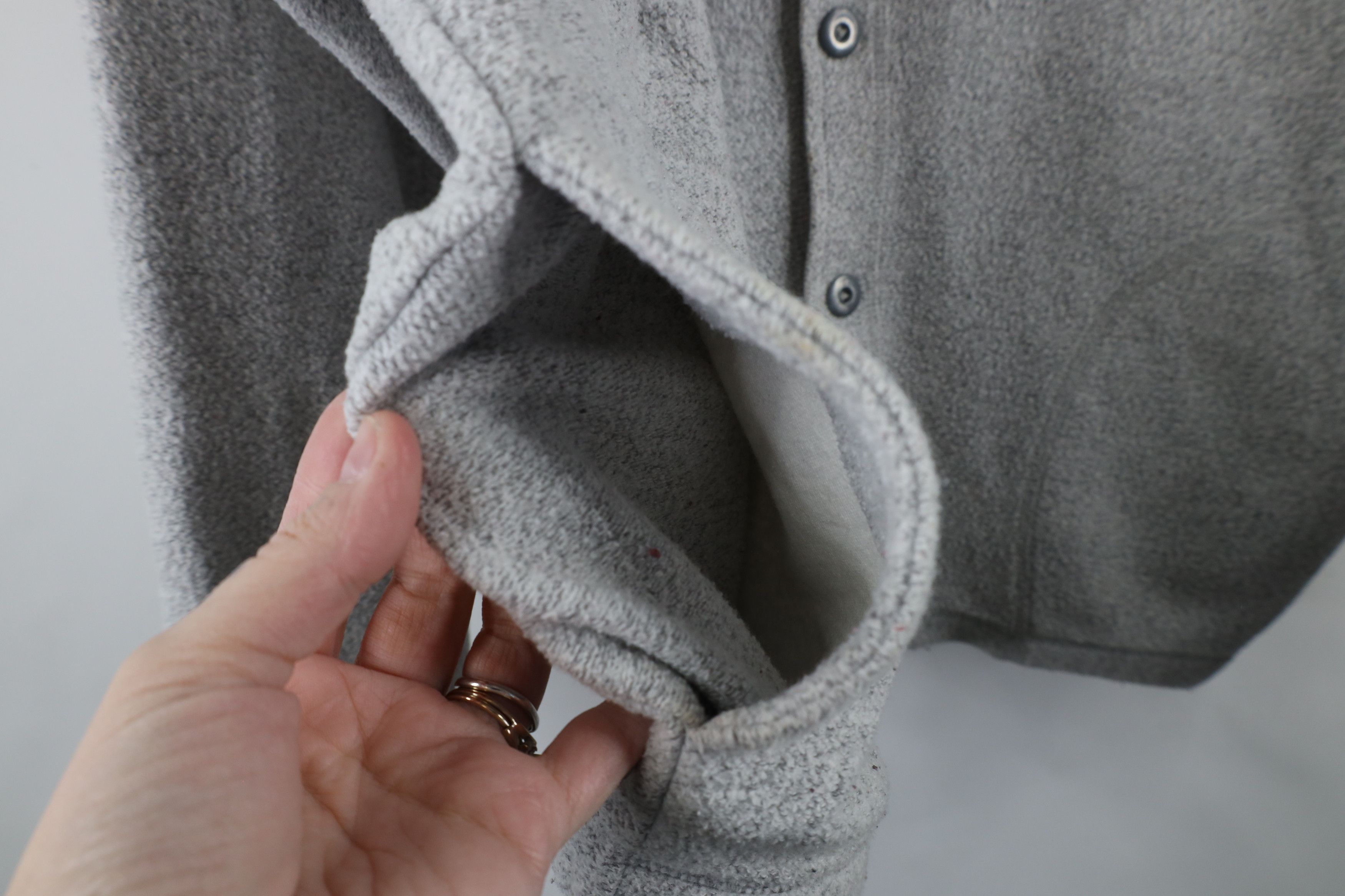 Gap × Vintage Vintage 90s Gap Full Button Hoodie Sweatshirt Gray USA Size US L / EU 52-54 / 3 - 8 Thumbnail