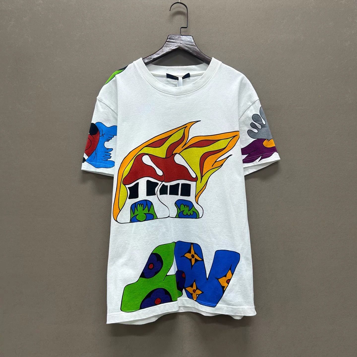 Louis Vuitton LV white cartoon print short sleeve tee XS 99 New Size US XS / EU 42 / 0 - 1 Thumbnail