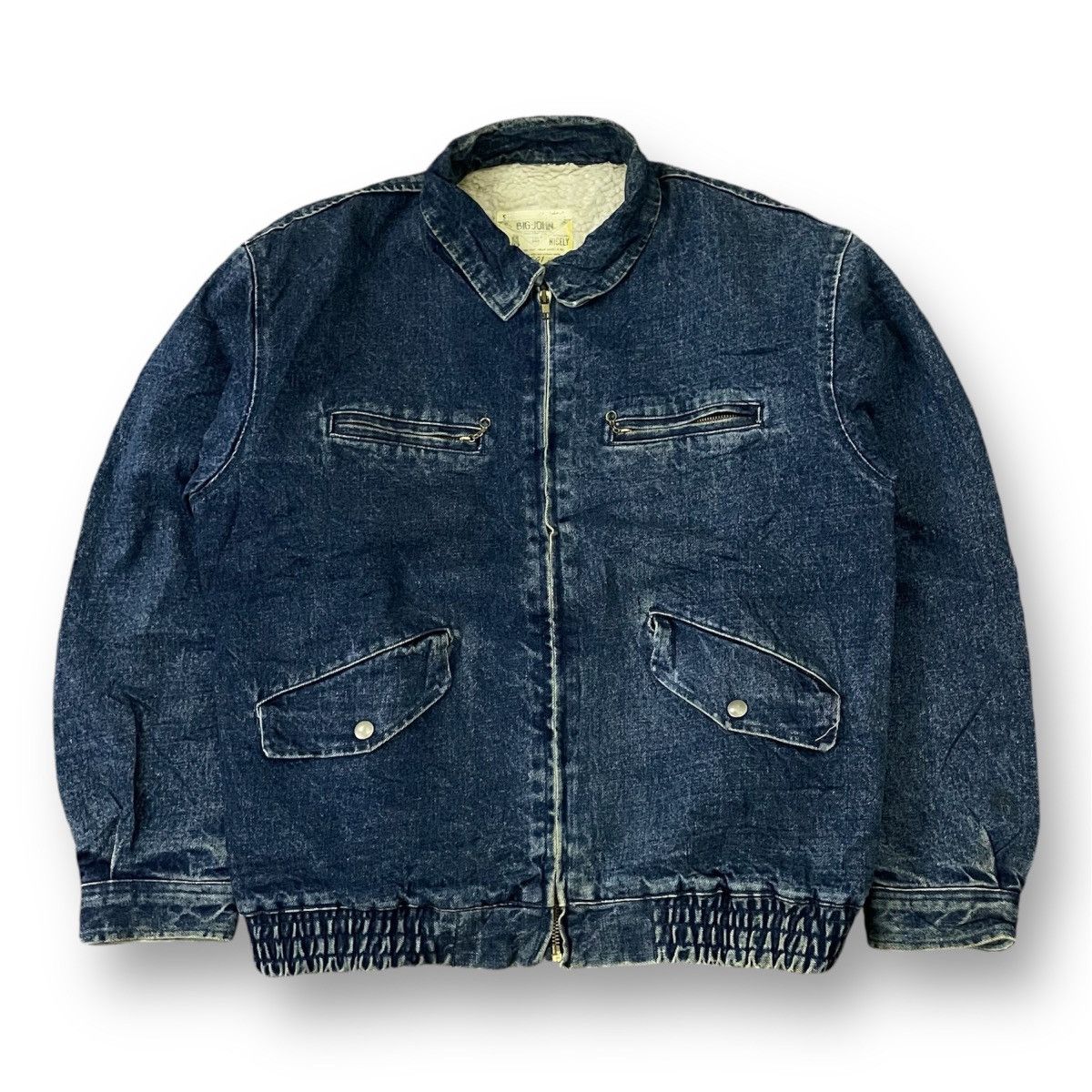 Big John × Japanese Brand × Vintage Vintage big john denim sherpa jacket Size US L / EU 52-54 / 3 - 1 Thumbnail