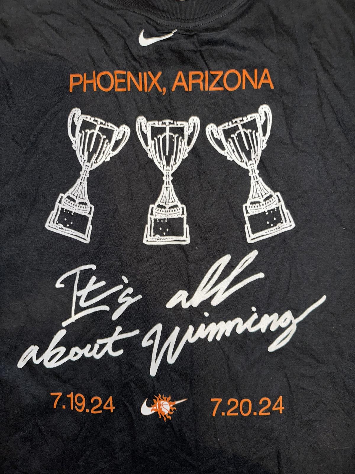 Nike Nike Men’s Phoenix Arizona WNBA It’s All About Winning Black T-Shirt Small Size US S / EU 44-46 / 1 - 4 Thumbnail