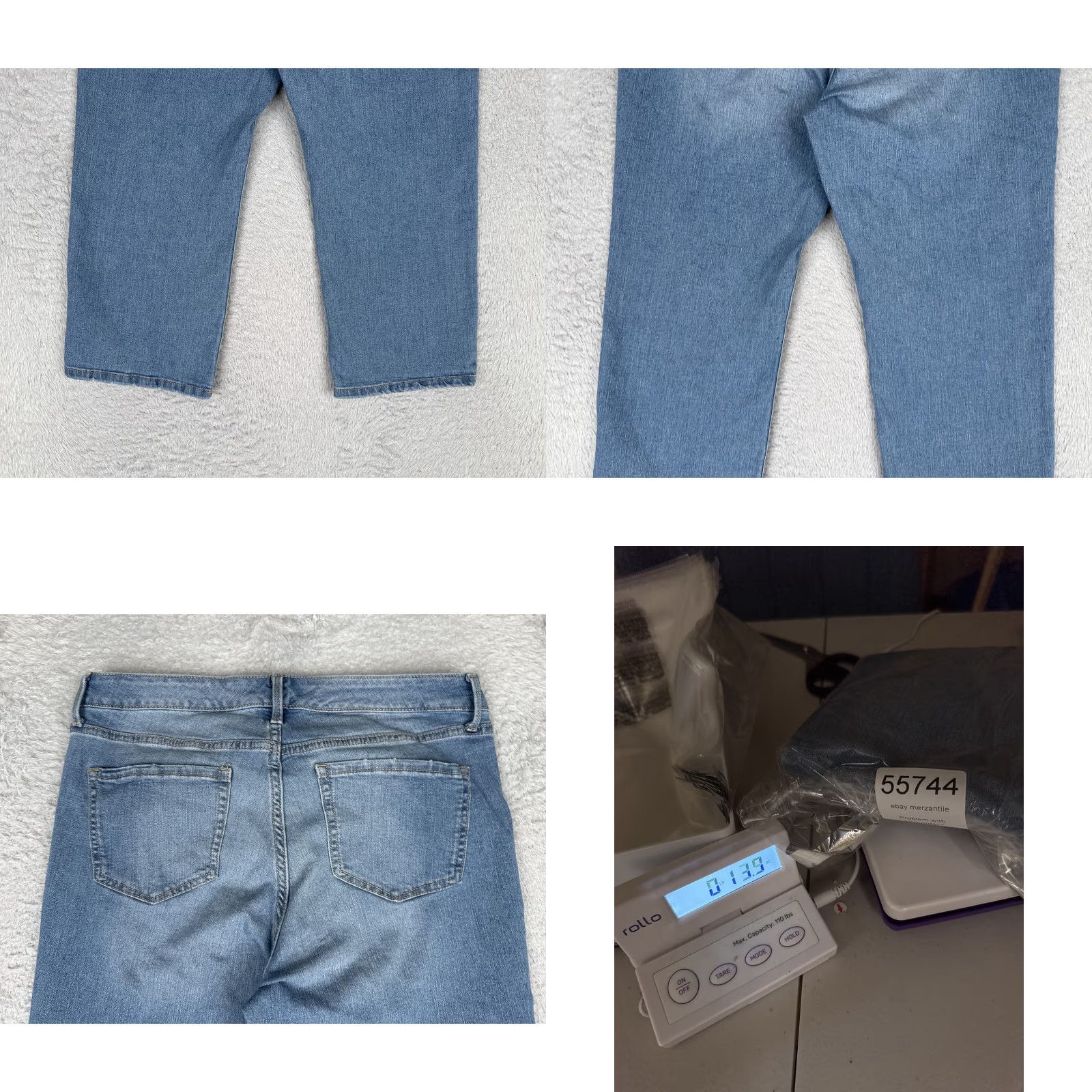 Nine West Nine West Chrystie Capri Jeans Womens 12 Blue Med Wash Mid Rise Denim 32x22 Size 34" / US 12 / IT 48 - 10 Thumbnail