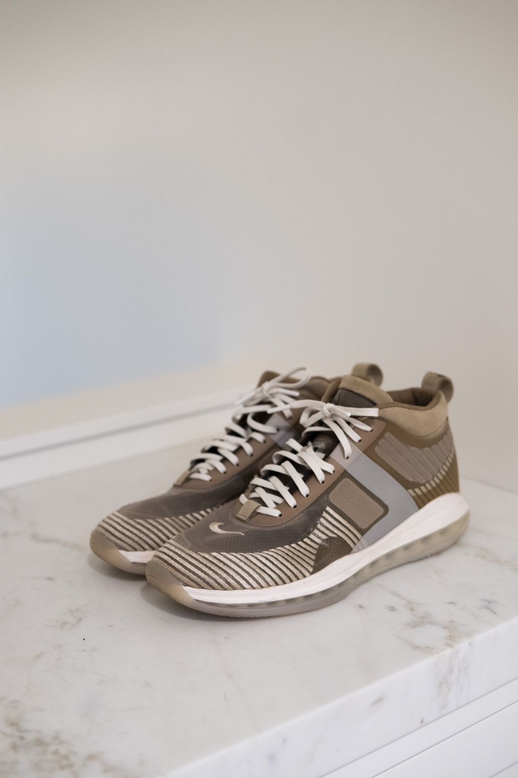 image of John Elliott x Nike Lebron Icon Parachute Beige Shoes in Gold, Men's (Size 12)