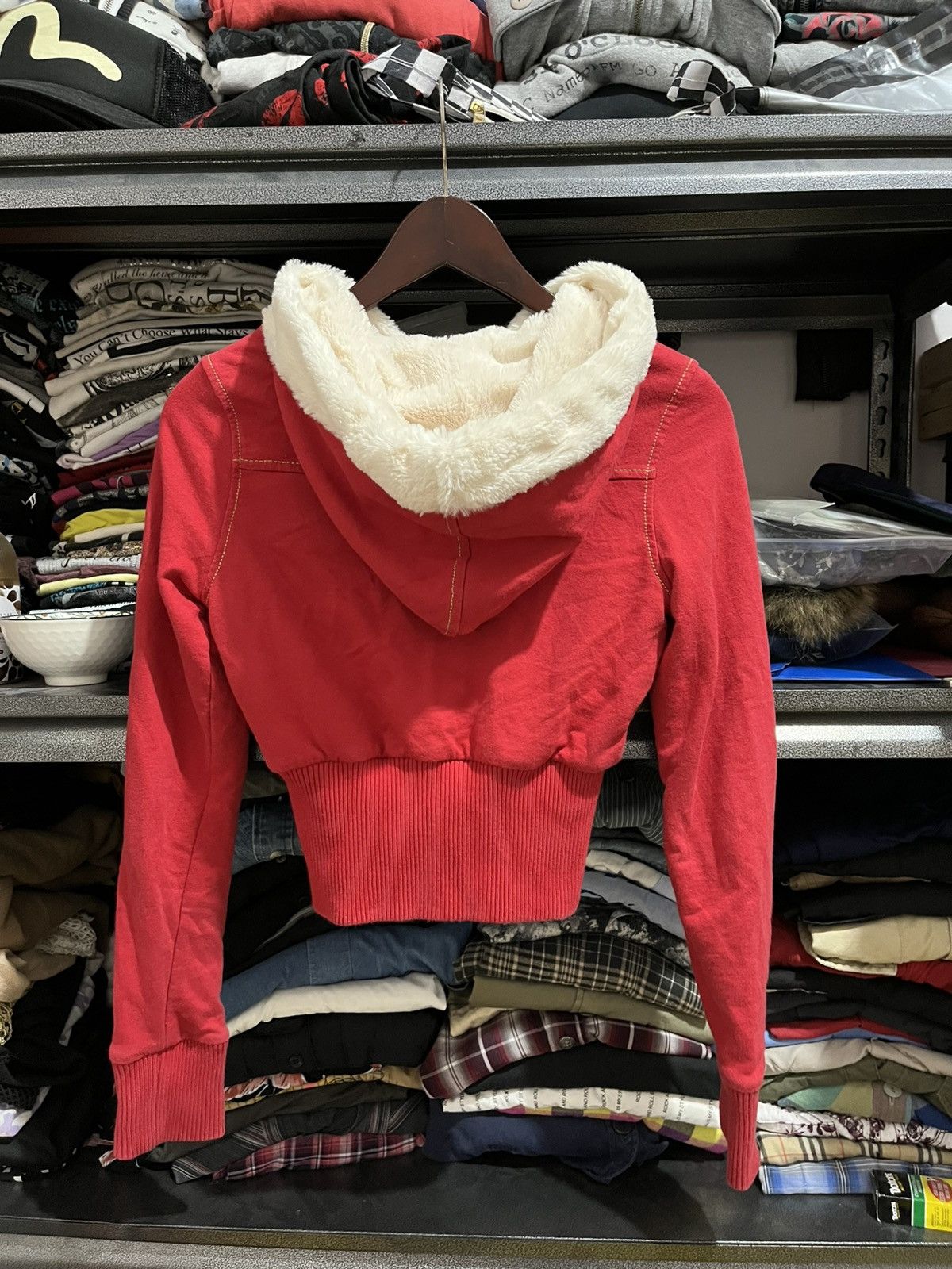 Japanese Brand Papaya fur crop hoodie ifsixwasnine Lgb styled Size S / US 4 / IT 40 - 2 Thumbnail