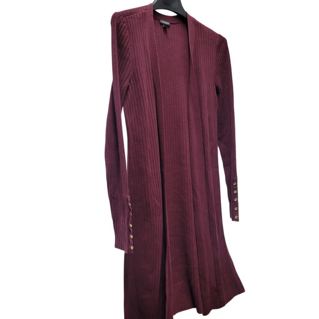 Talbots Talbots Long Line Open Front Ribbed Long-Sleeves XS Women Size XS / US 0-2 / IT 36-38 - 4 Thumbnail