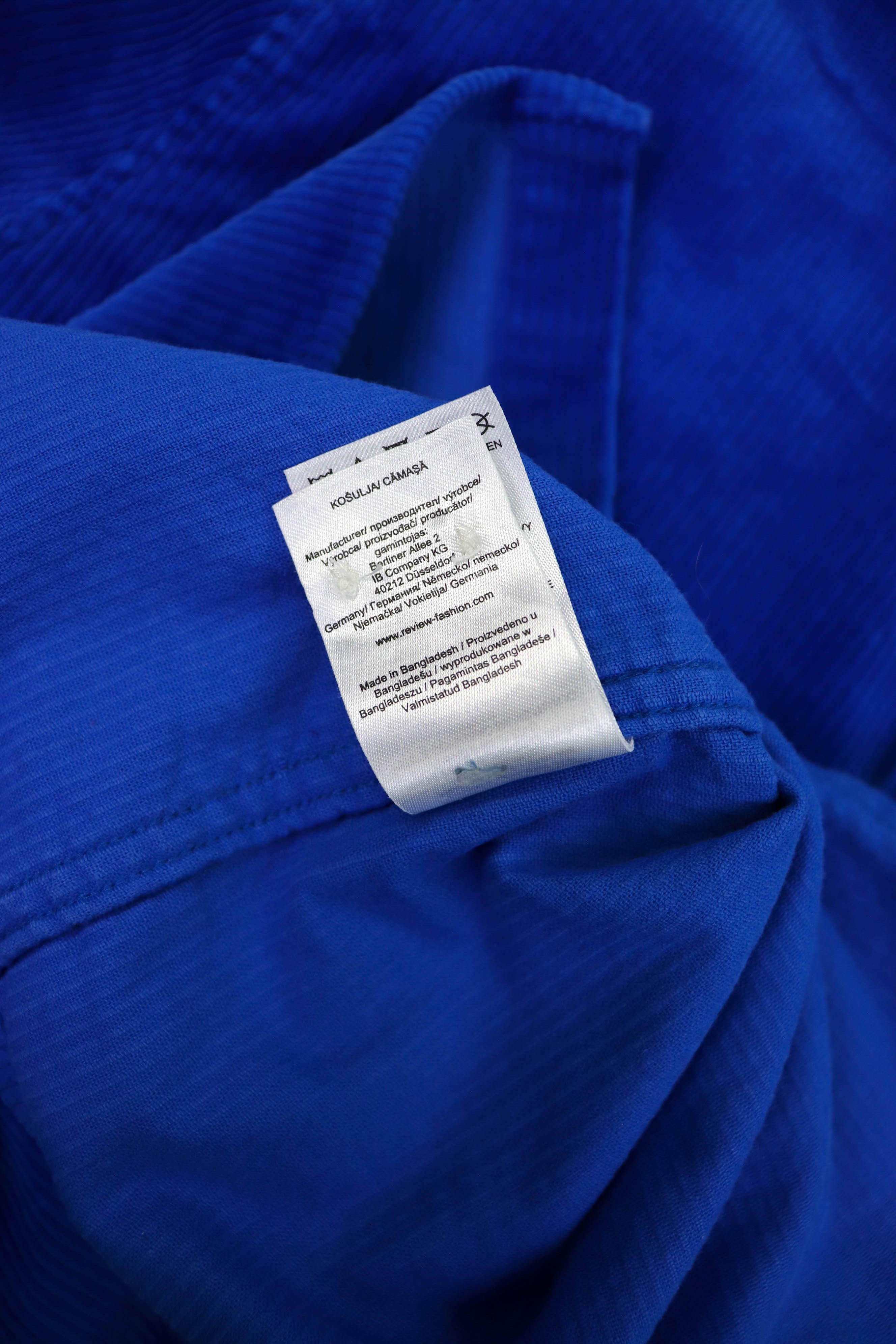 Reserved Review Bright Blue Heavy Corduroy LS Shirt Size US XL / EU 56 / 4 - 14 Thumbnail