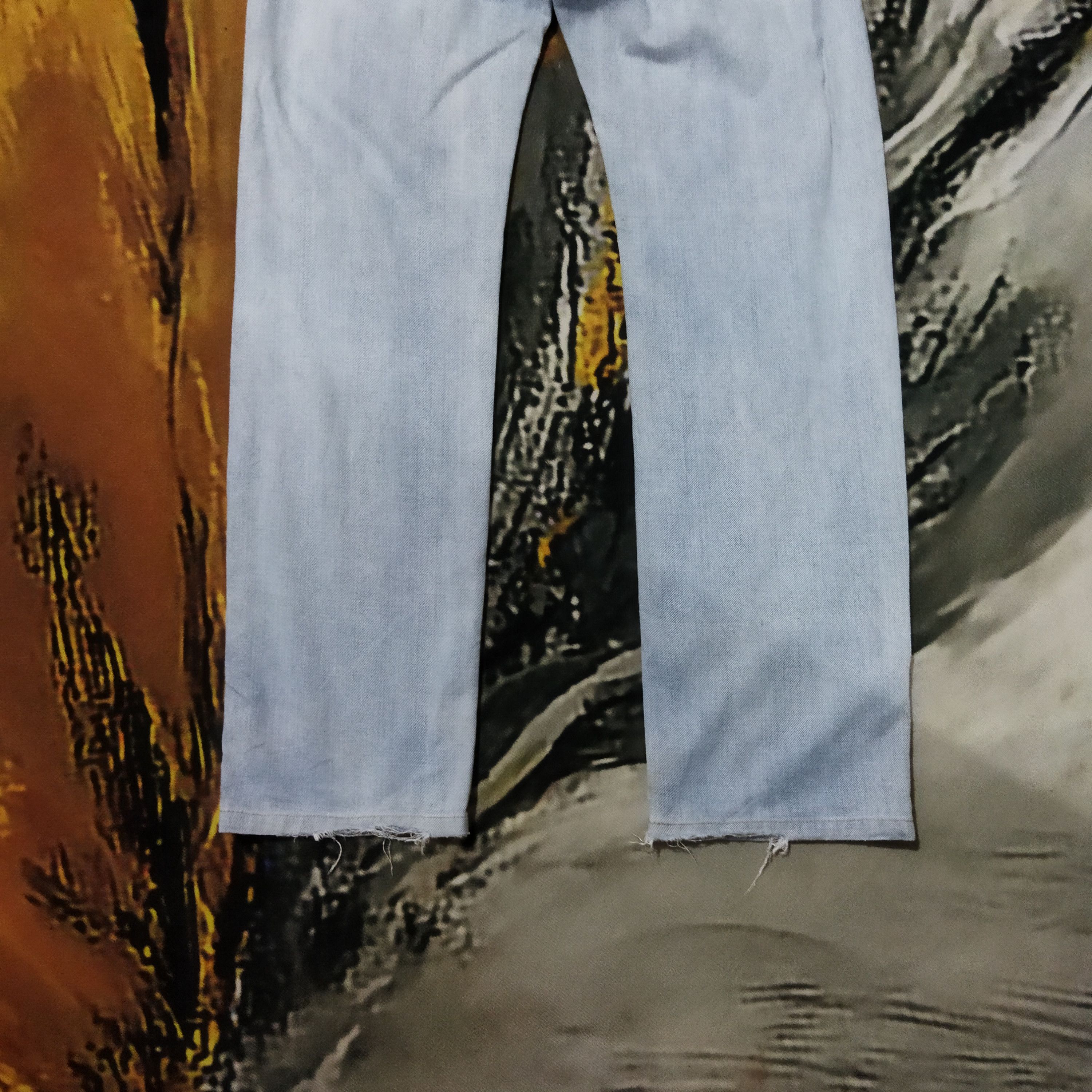 Edwin × Vintage VINTAGE EDWIN LIGHT BLUE DISTRESSED JEANS PANTS Size US 32 / EU 48 - 9 Thumbnail