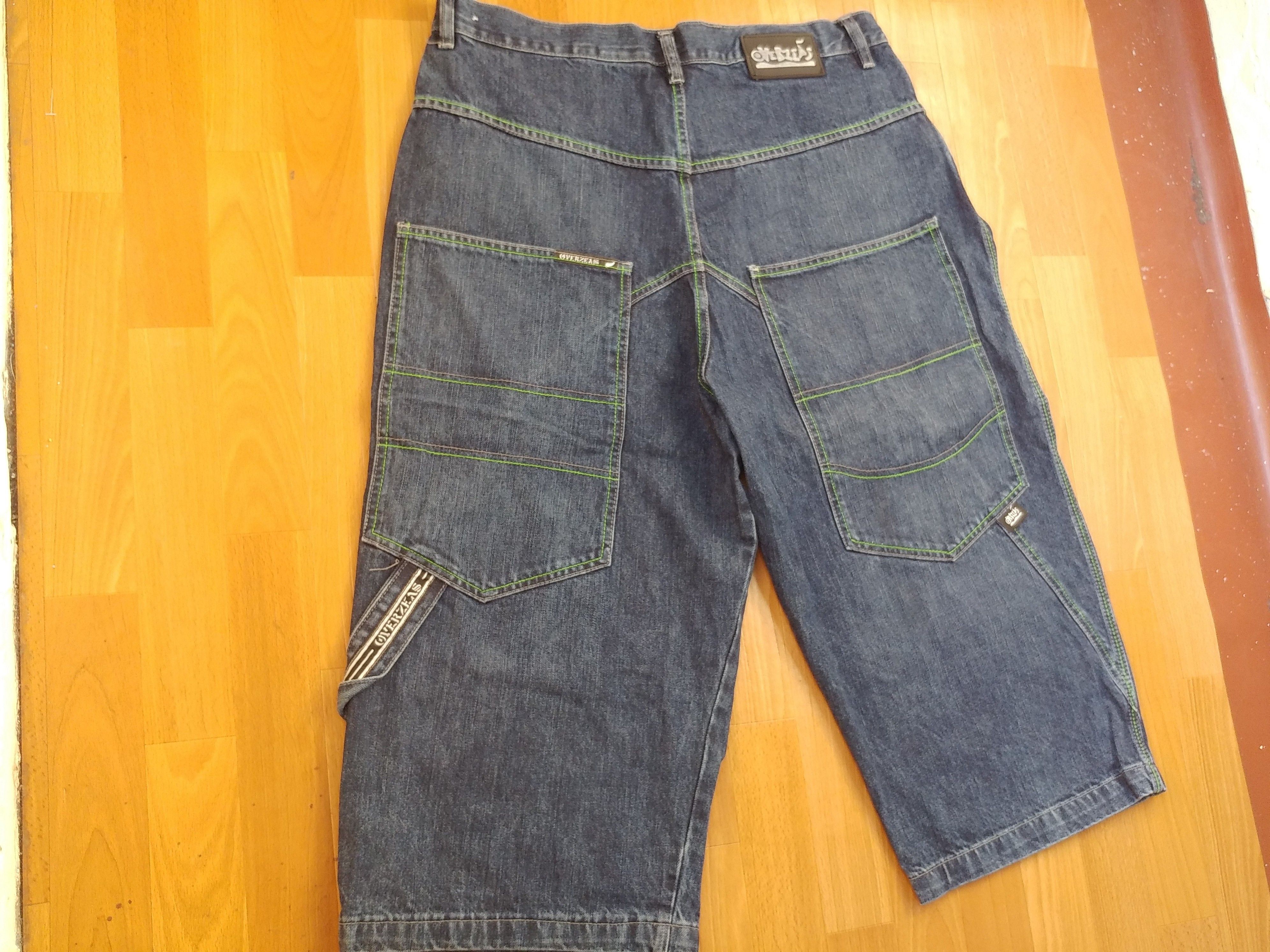 Vintage Overseas jeans shorts, vintage denim hip hop, 90s, size W 34 Size US 34 / EU 50 - 3 Thumbnail