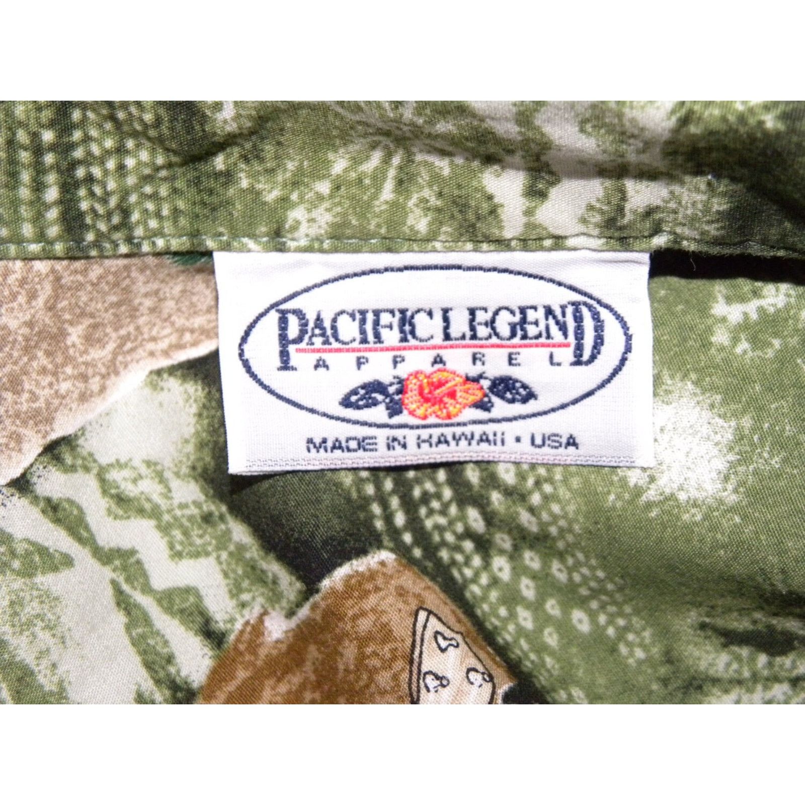 Pacific Legend Vintage 80s HAWAIIAN Shirt | Aloha Guitar Palm Turtle Print Size US M / EU 48-50 / 2 - 3 Thumbnail