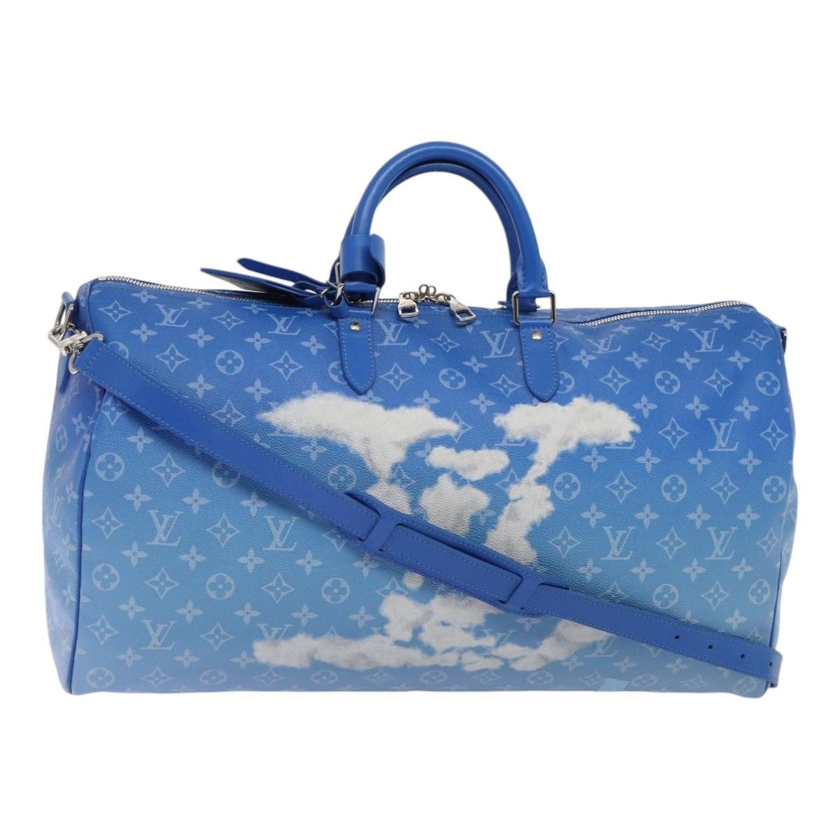 Louis Vuitton Keepall Bandouliere 50 Blue Canvas Travel Bag (Pre-Owned) Size ONE SIZE - 1 Thumbnail