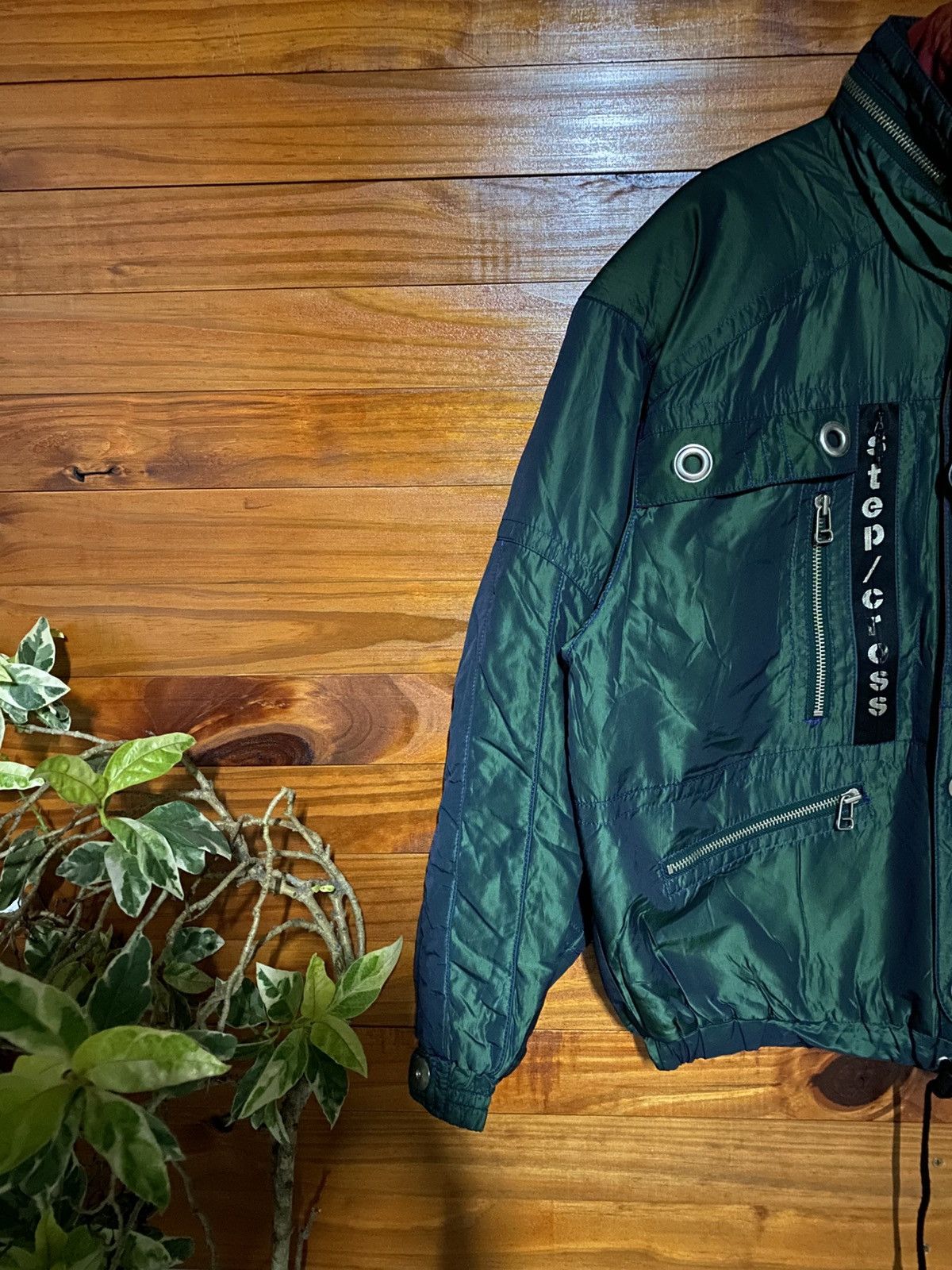 Vintage Vintage STEP/CROSS Quilted Puffer Jacket Green Japanese Size US M / EU 48-50 / 2 - 7 Thumbnail