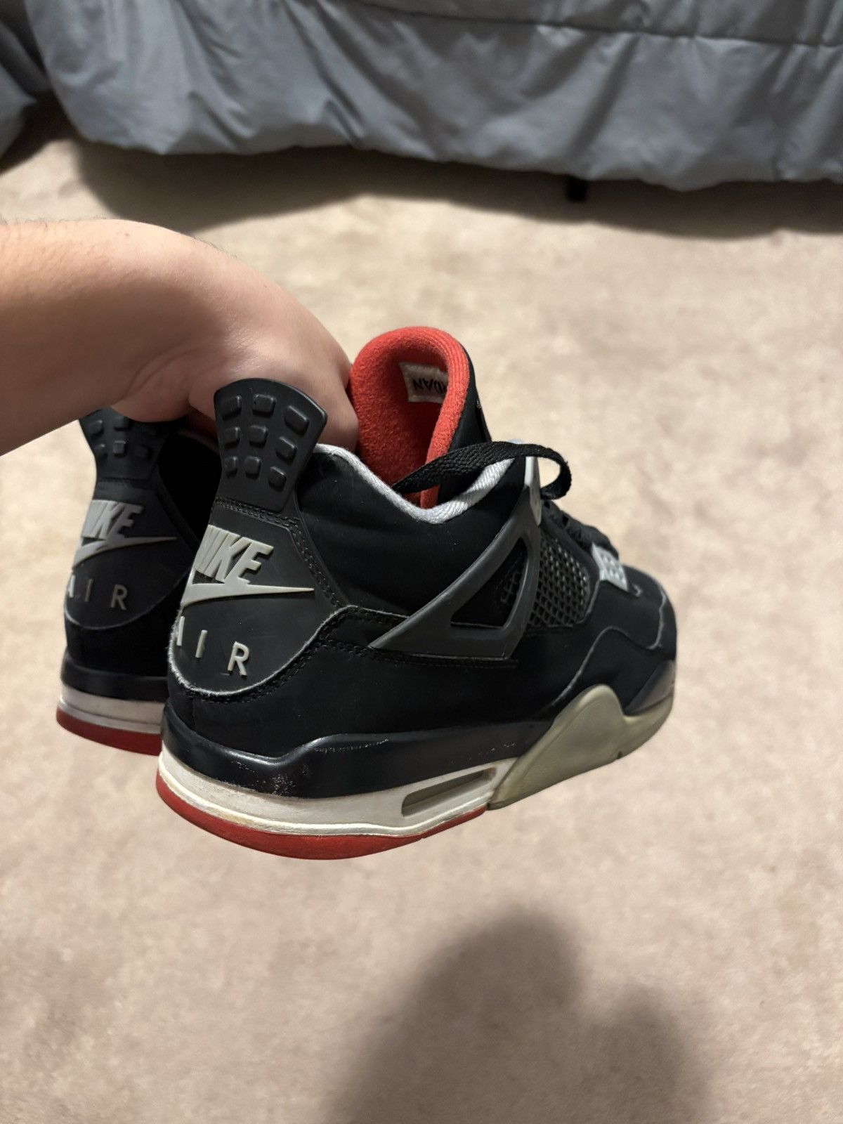 Nike Air Jordan 4 Retro “Bred” 2012 Size US 9.5 / EU 42-43 - 8 Thumbnail