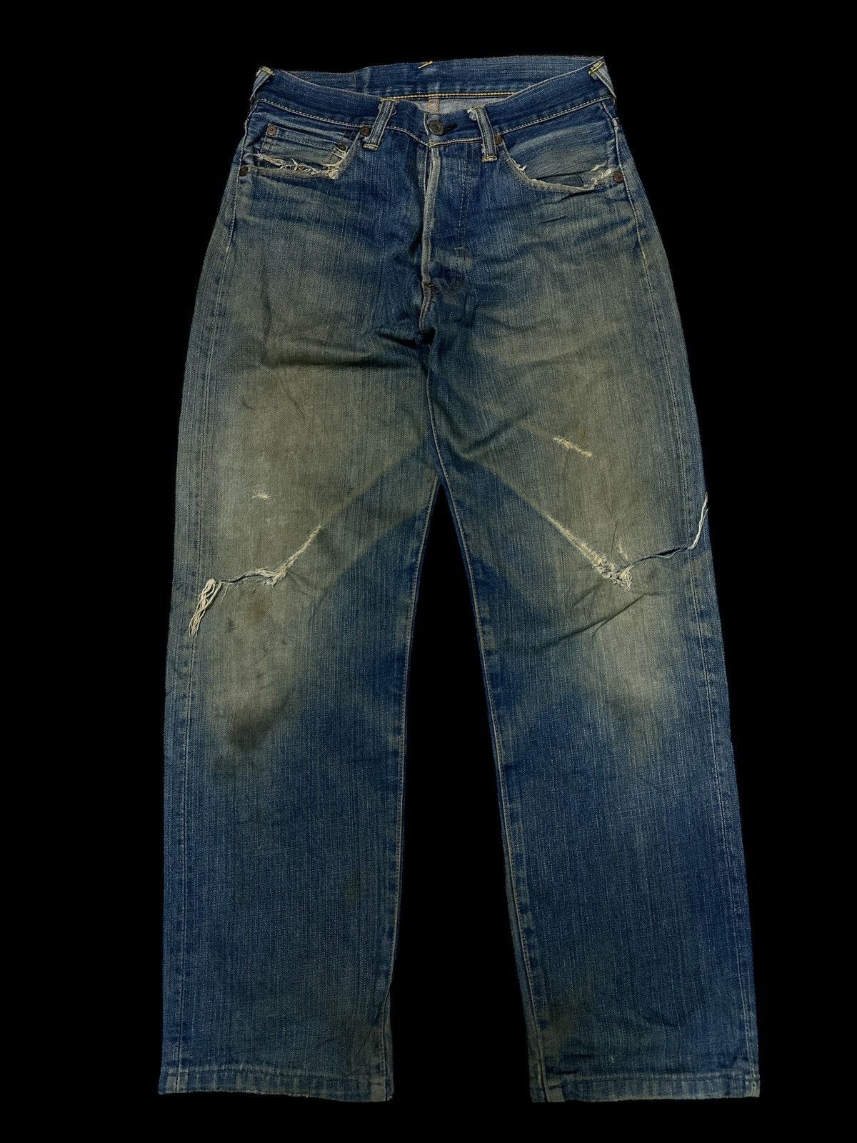 Japanese Brand Evisu Yamane Distress Style💥 Size US 32 / EU 48 - 2 Thumbnail