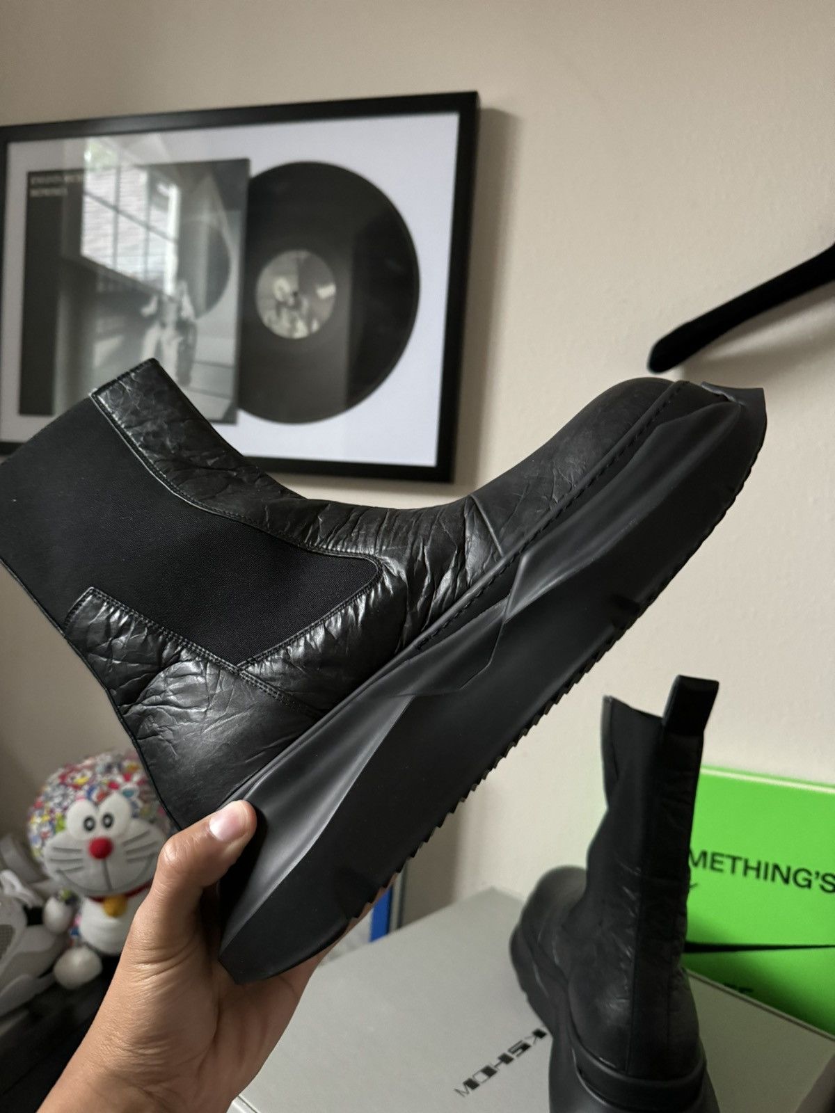 Rick Owens Drkshdw Rick Owens DRKSHDW Paper Abstract Beatle Boots Size US 13 / EU 46 - 6 Thumbnail